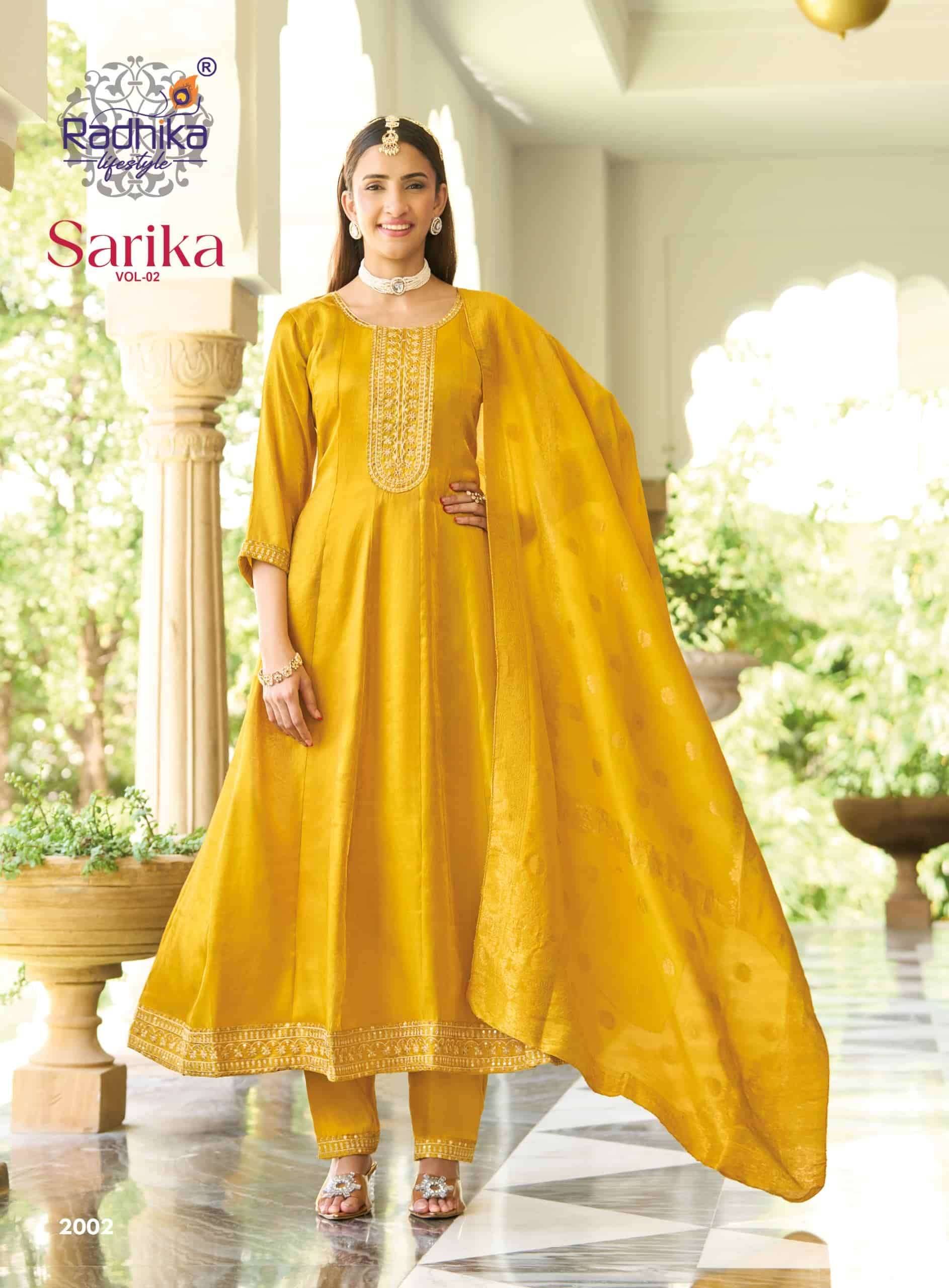 Radhika Lifestyle Sarika Vol 2 Roman Silk Anarkali Suits 7Pcs Catalog | Wholesale Market