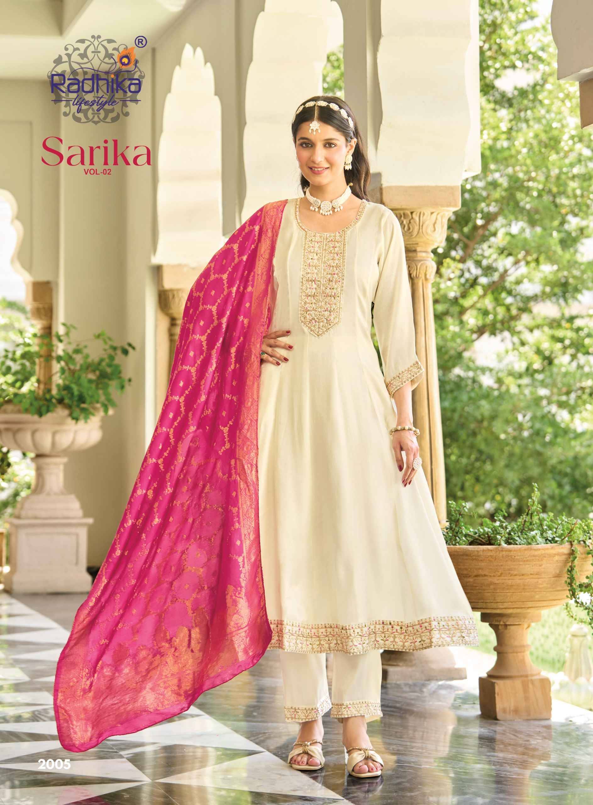 Radhika Lifestyle Sarika Vol 2 Roman Silk Kurti Combo Set 7 pcs Catalog 