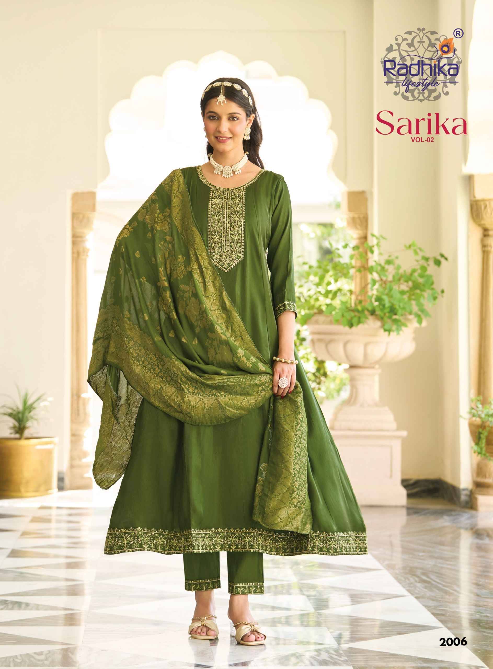 Radhika Lifestyle Sarika Vol 2 Roman Silk Kurti Combo Set 7 pcs Catalog 