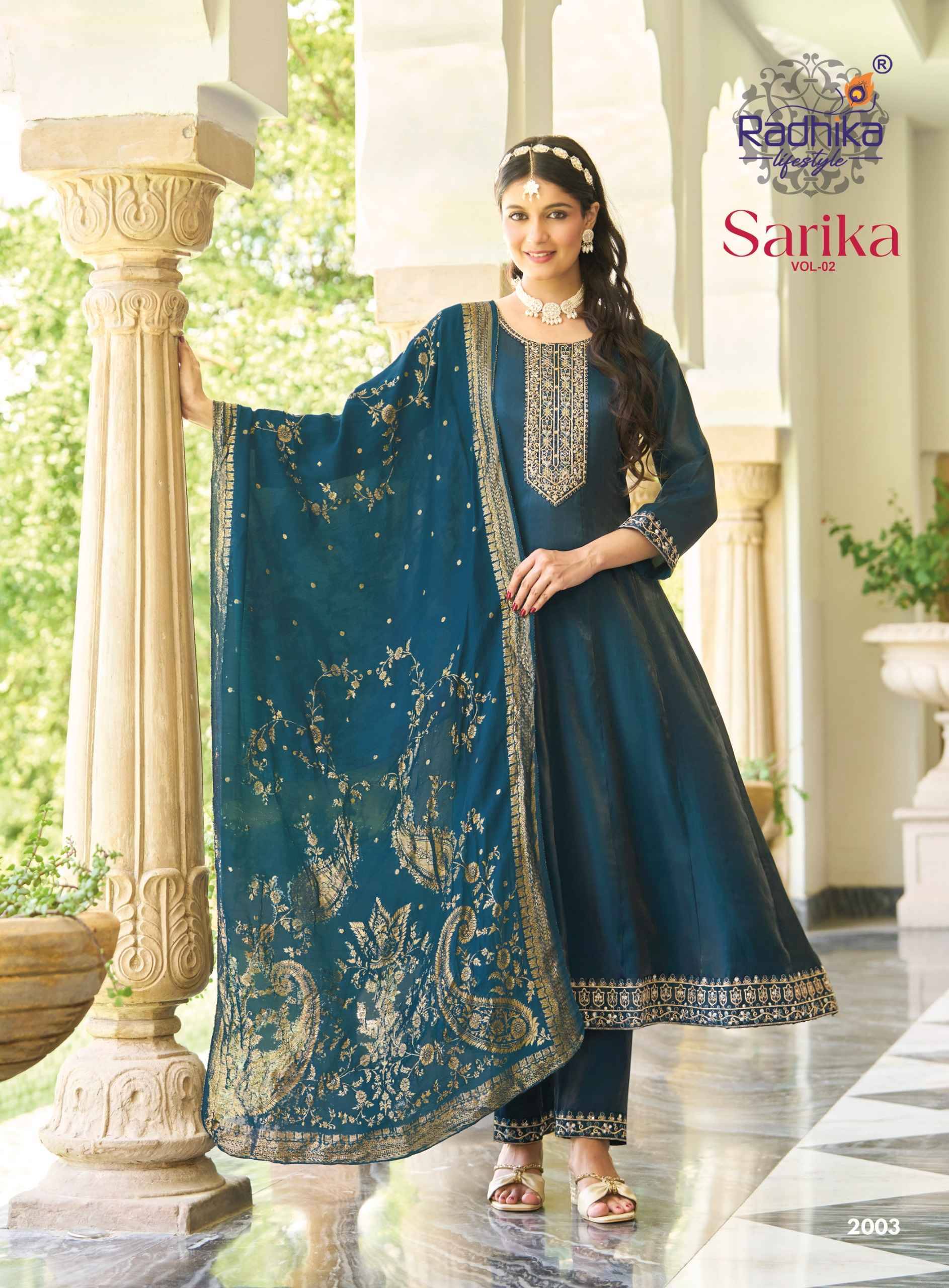 Radhika Lifestyle Sarika Vol 2 Roman Silk Kurti Combo Set 7 pcs Catalog 