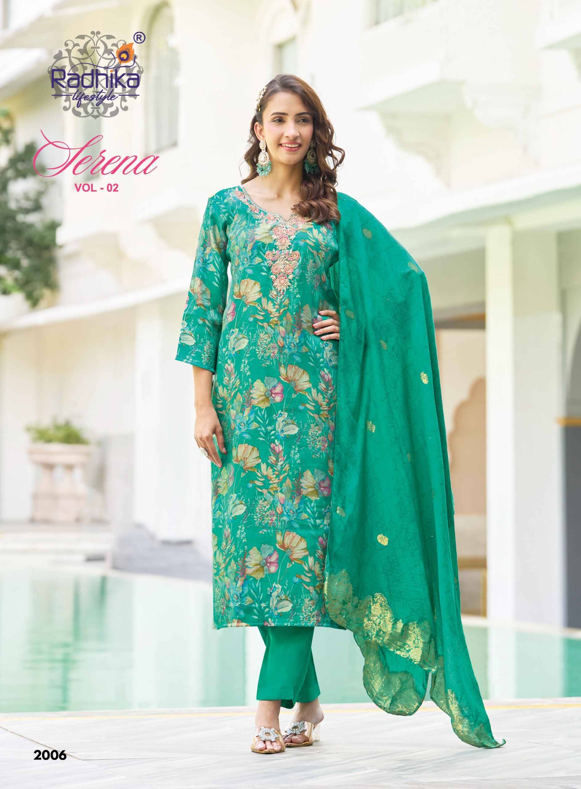 Radhika Lifestyle Serena Vol 2 Roman Glass Kurti Combo 6 pcs Catalog