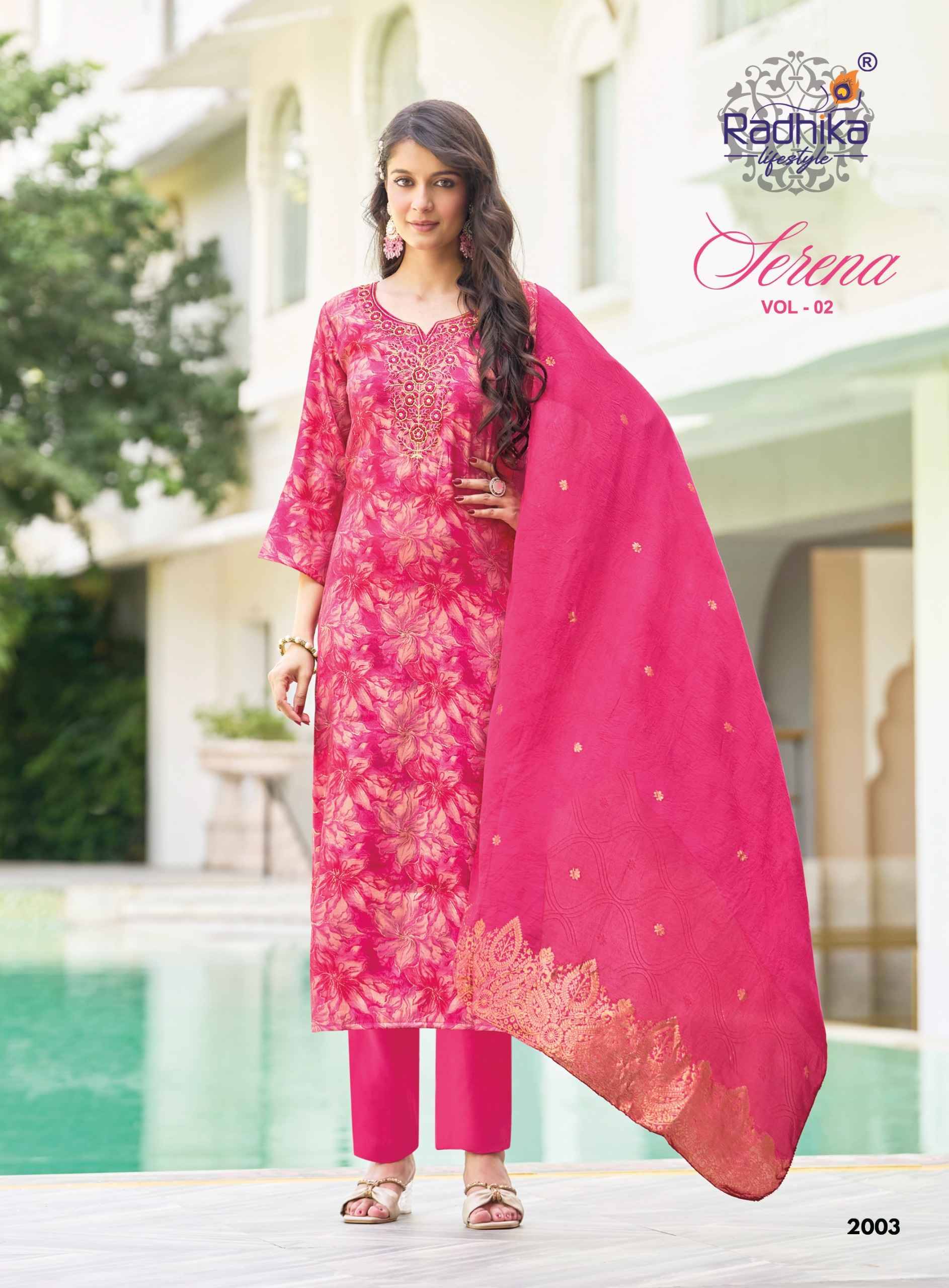 Radhika Lifestyle Serena Vol 2 Roman Glass Kurti Combo 6 pcs Catalog