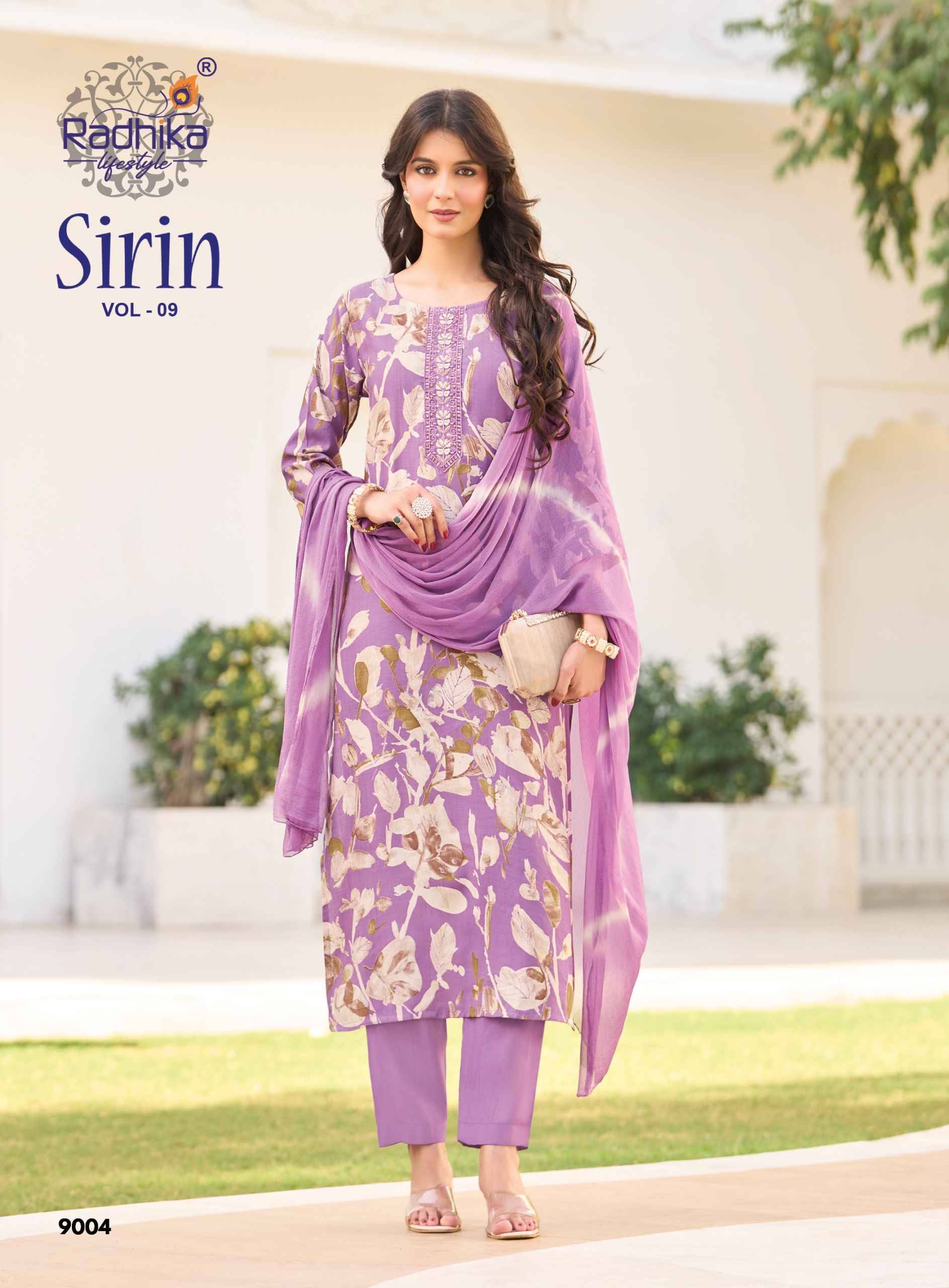 Radhika Lifestyle Sirin Vol 9 Vertican Foil Readymade Suits 8 pcs Catalog | Wholesale Kurti market