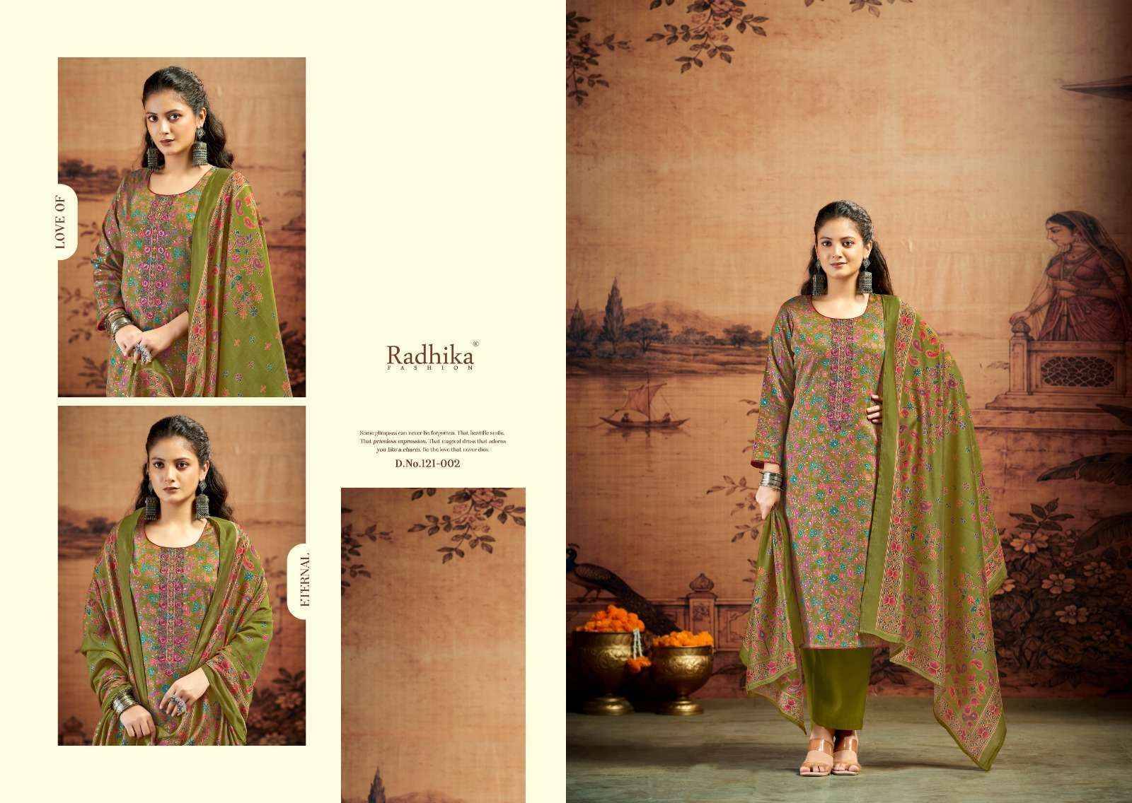 Radhika Radhika Fashion Kalki Advance Vol 5 Jam Satin Dress Material 6 pcs Catalogue