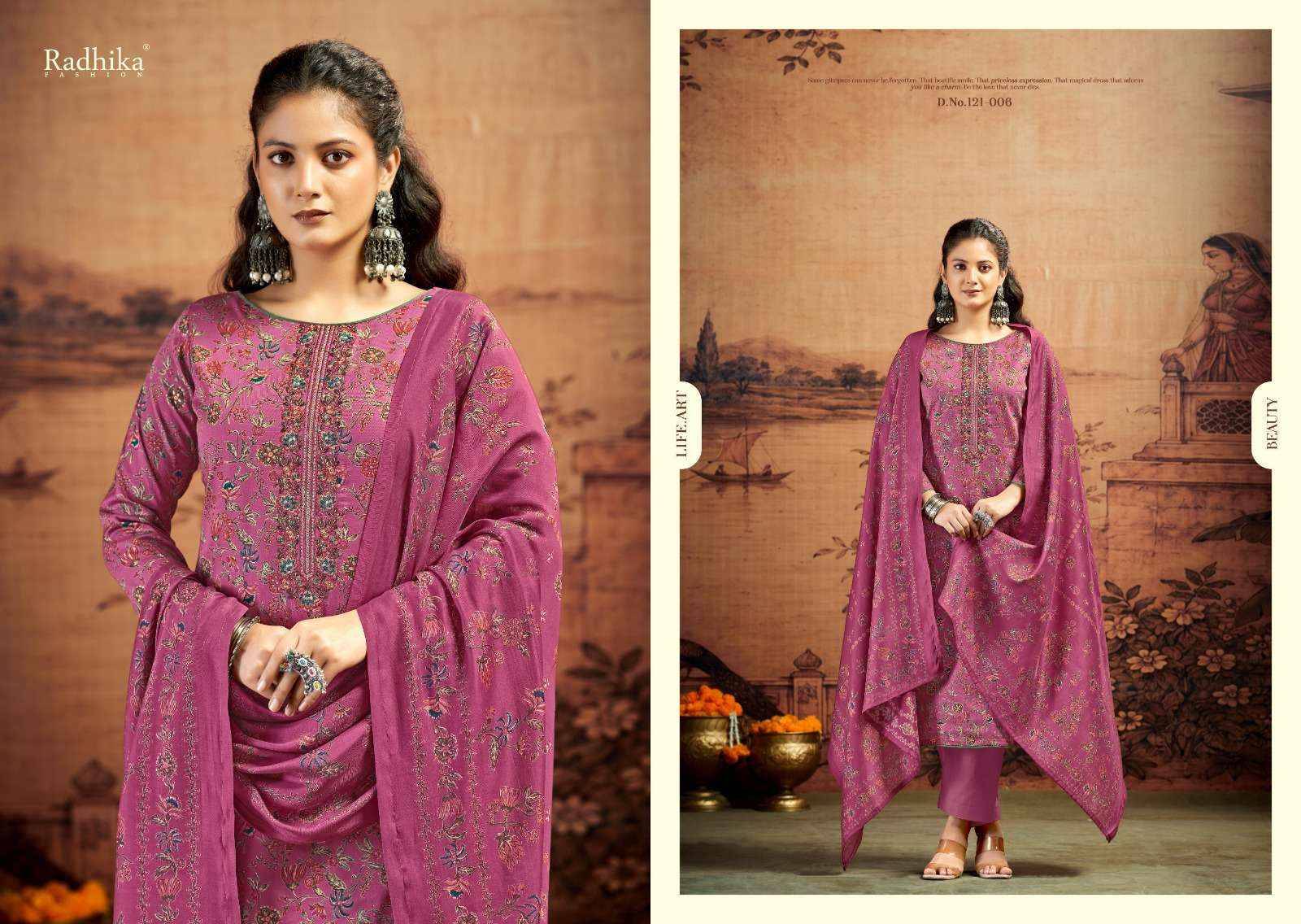 Radhika Radhika Fashion Kalki Advance Vol 5 Jam Satin Dress Material 6 pcs Catalogue