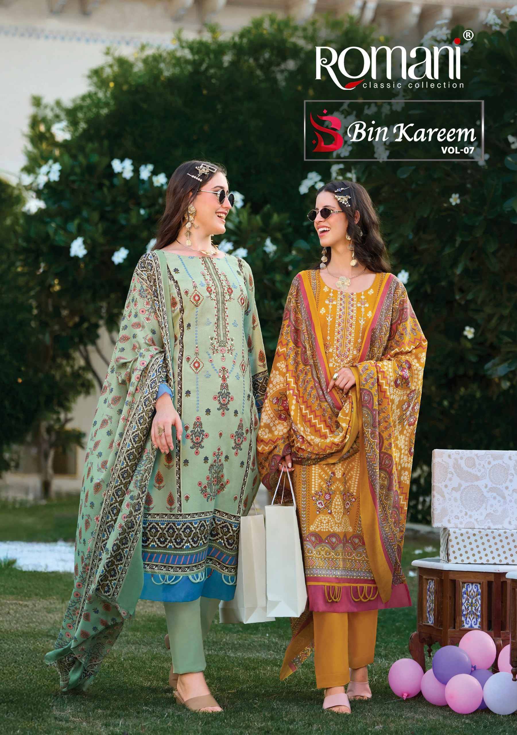 Romani Bin Kareem Vol 7 Cotton Dress Material 8 pcs Catalog
