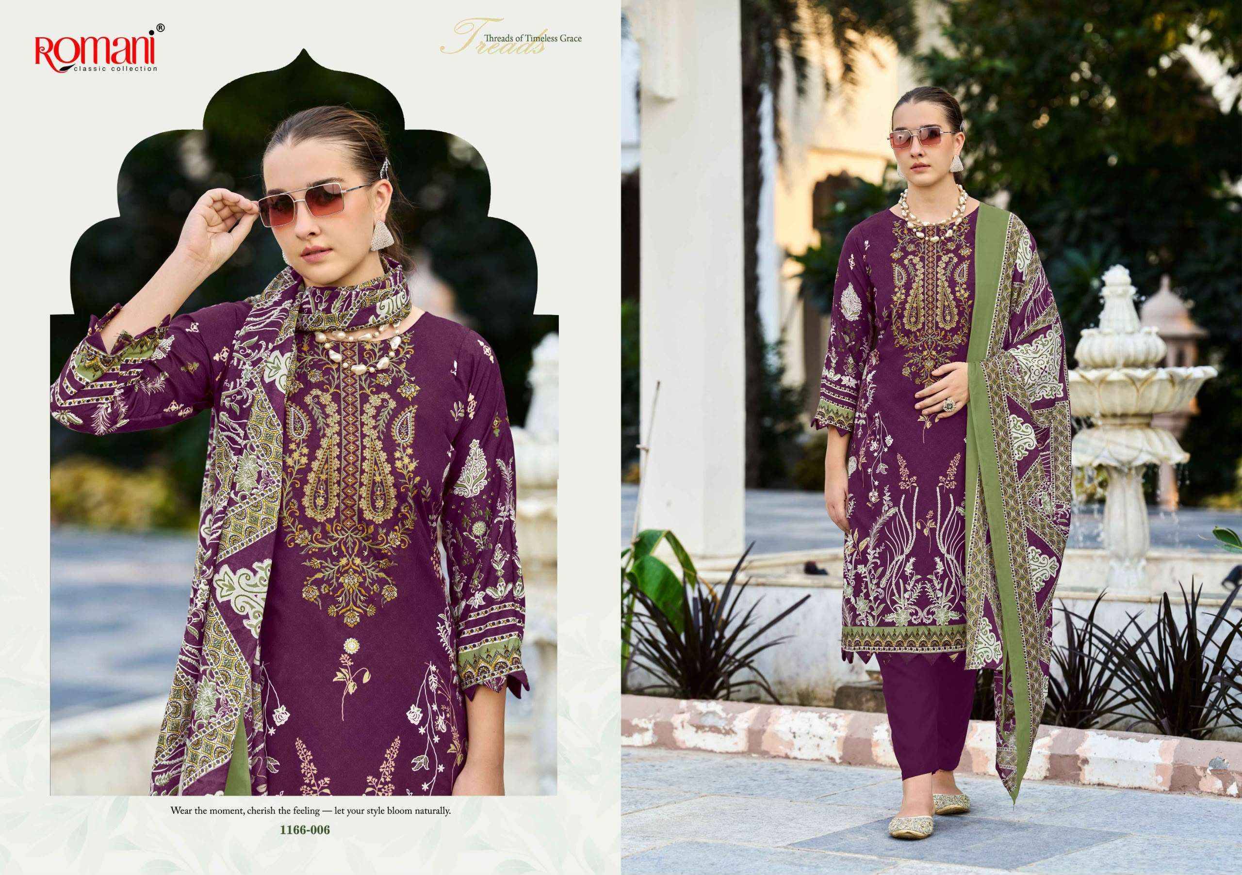 Romani Needle Wonder Vol 17 Cotton Dress Material 8 pcs Catalog | Surat Cloth Market