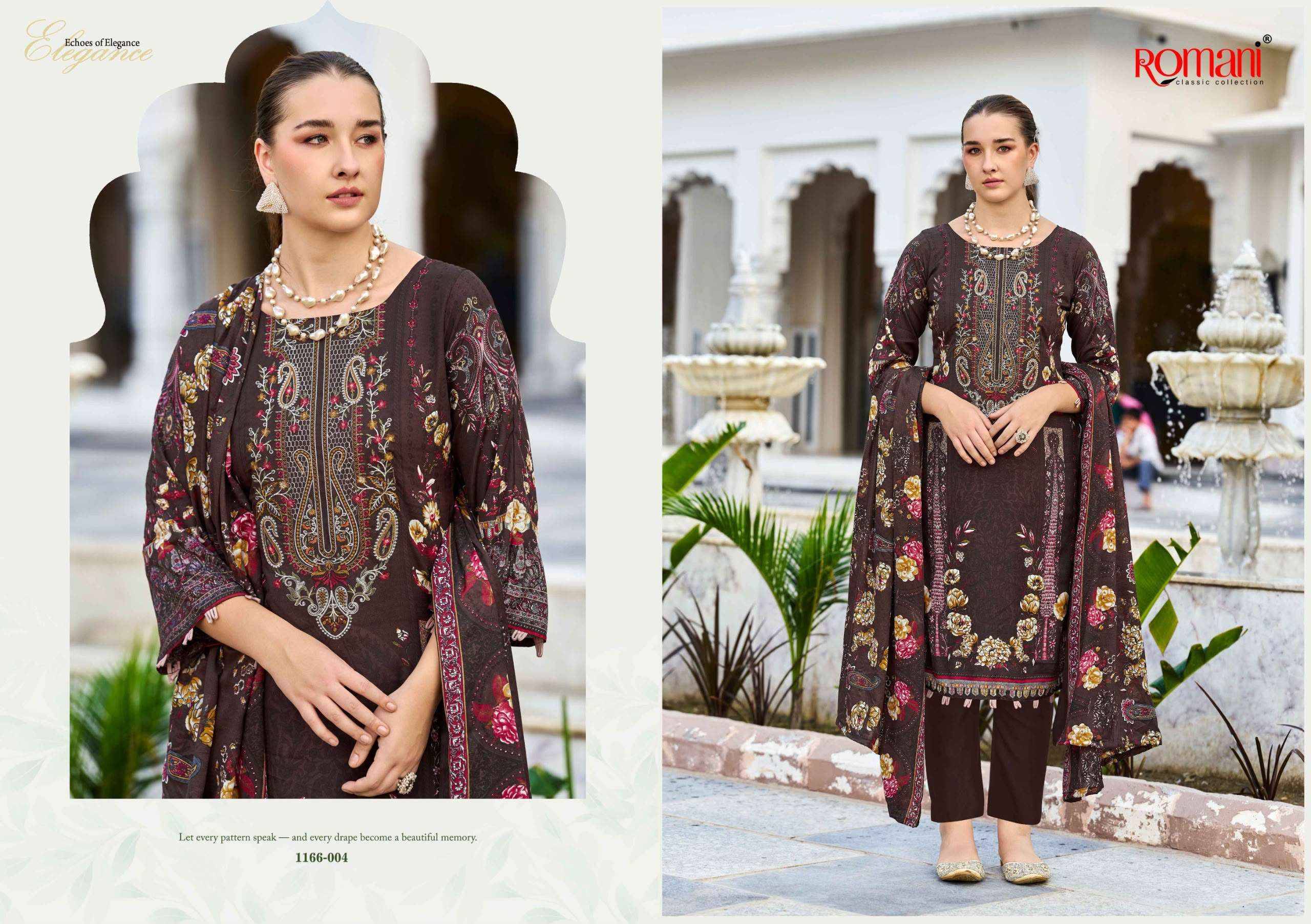 Romani Needle Wonder Vol 17 Cotton Dress Material 8 pcs Catalog | Surat Cloth Market