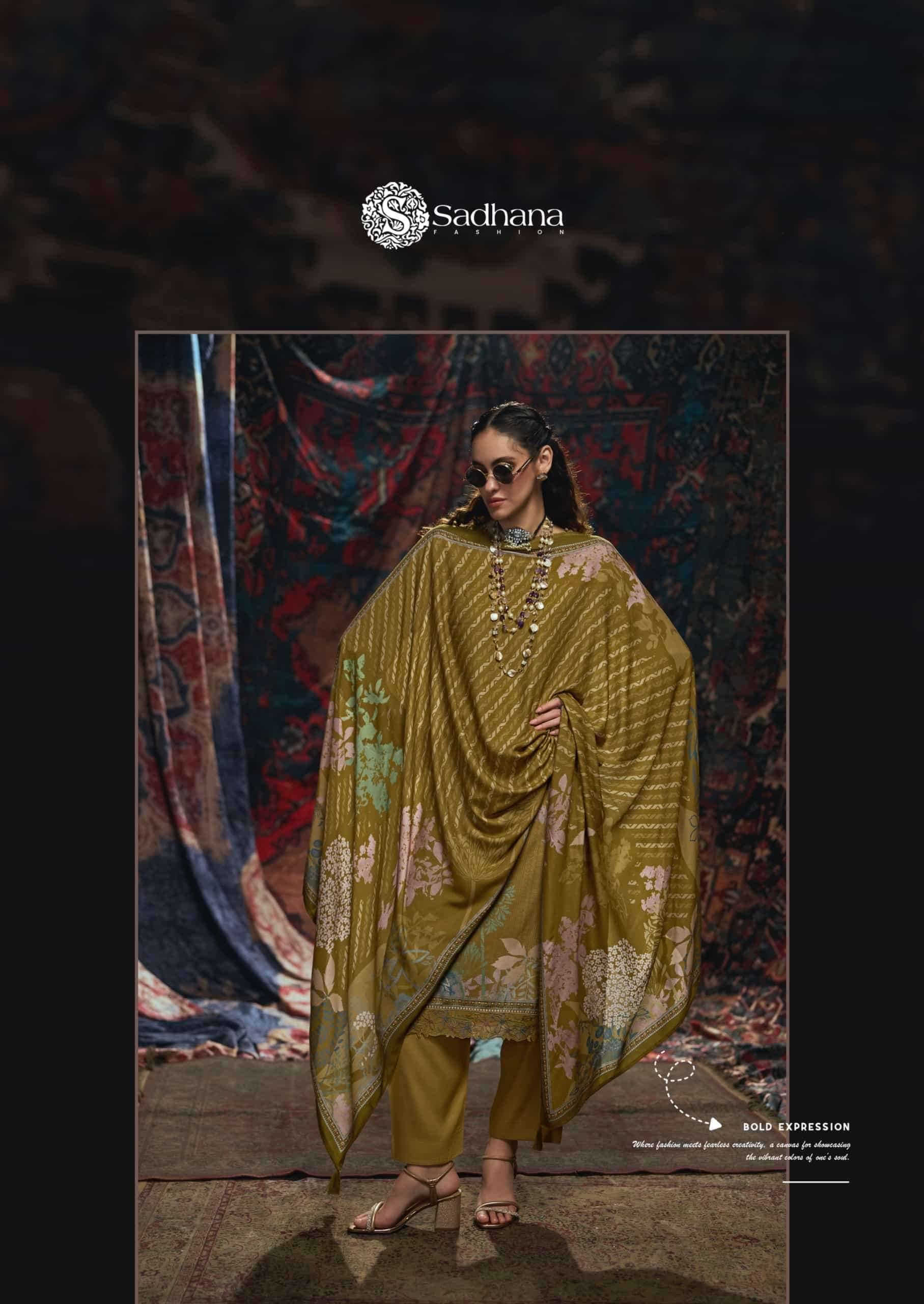 Sadhana Vivid Pashmina Salwar Suit 6 Pcs Catalog | Wholesale Market Surat