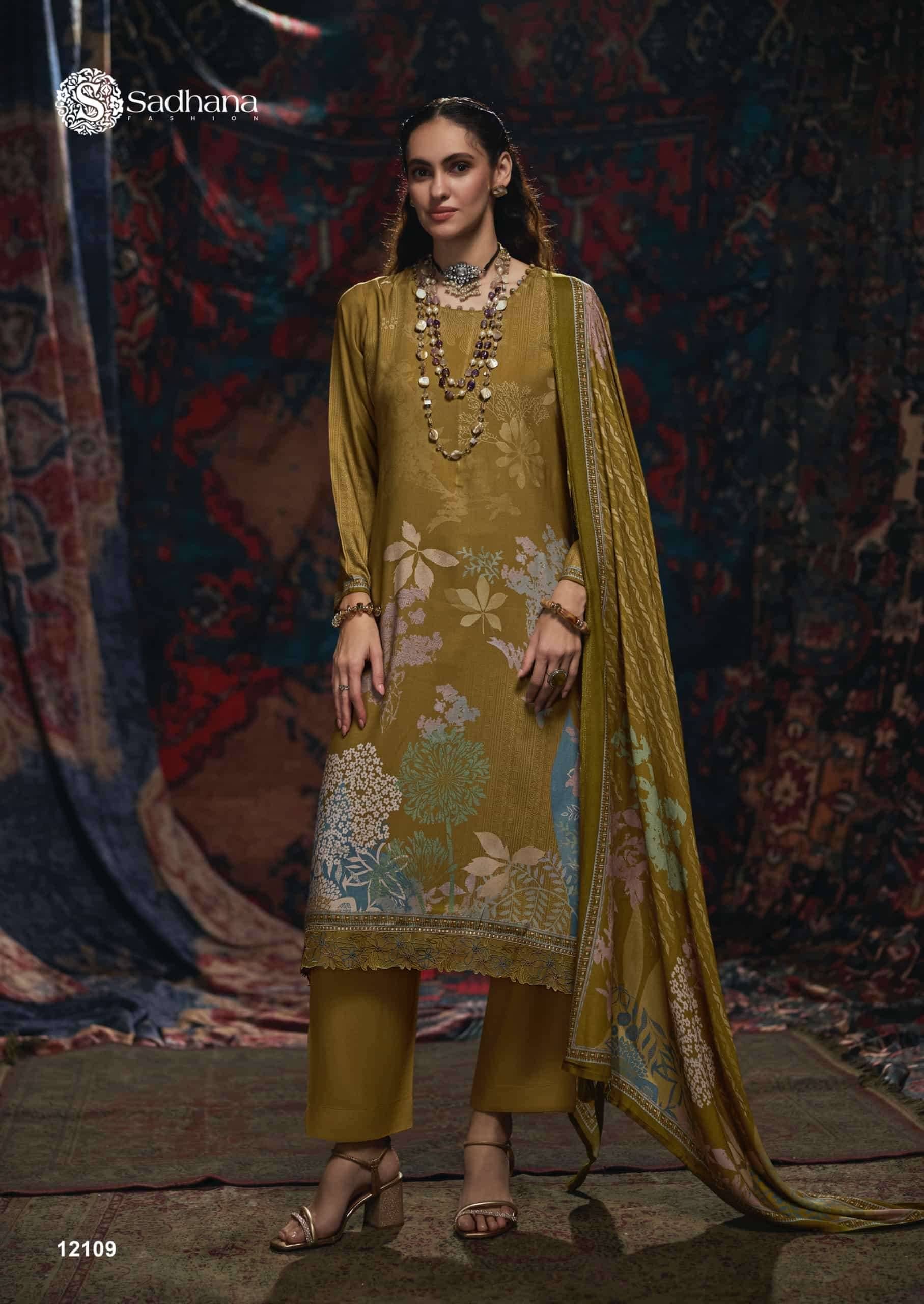 Sadhana Vivid Pashmina Salwar Suit 6 Pcs Catalog | Wholesale Market Surat