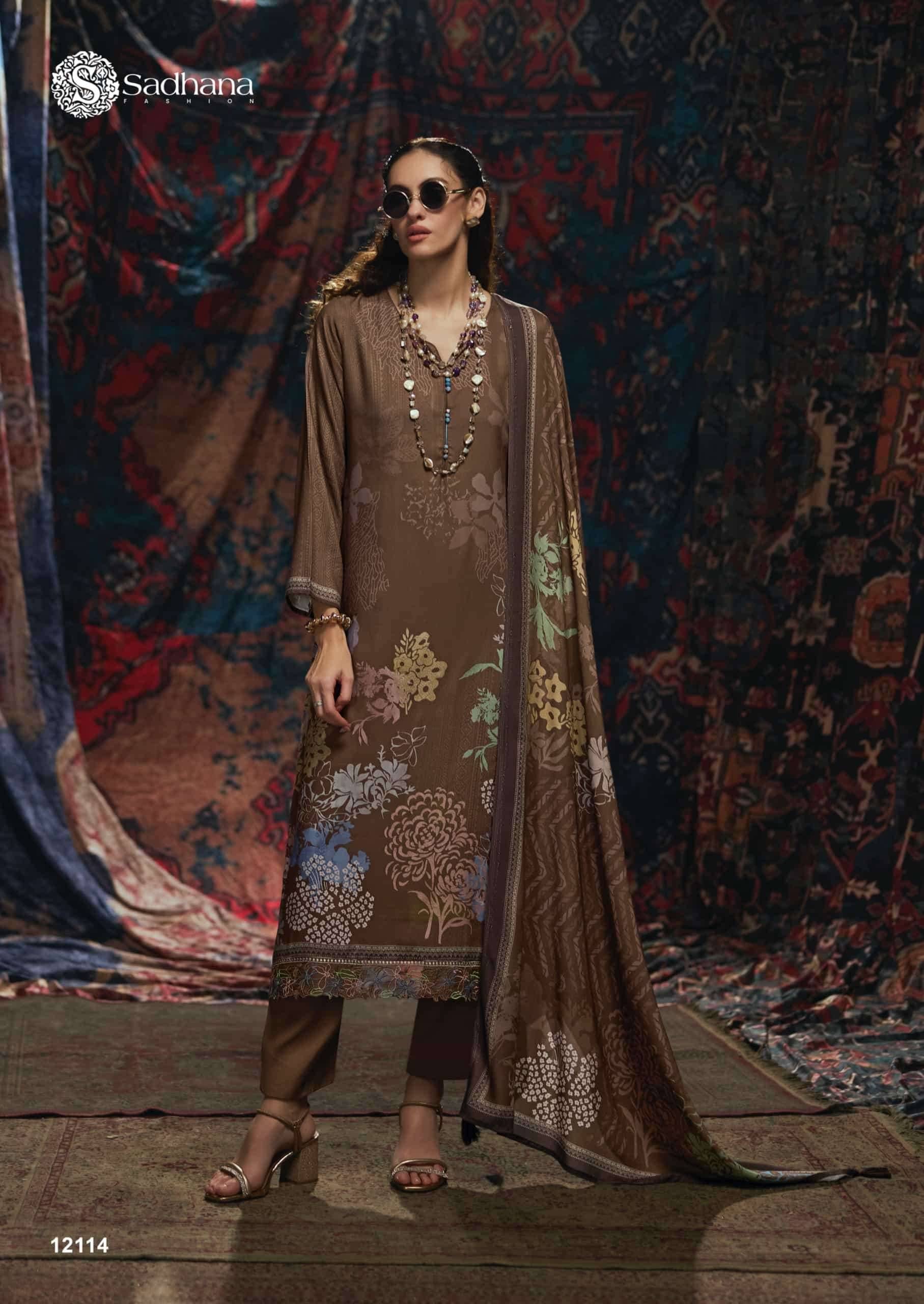 Sadhana Vivid Pashmina Salwar Suit 6 Pcs Catalog | Wholesale Market Surat