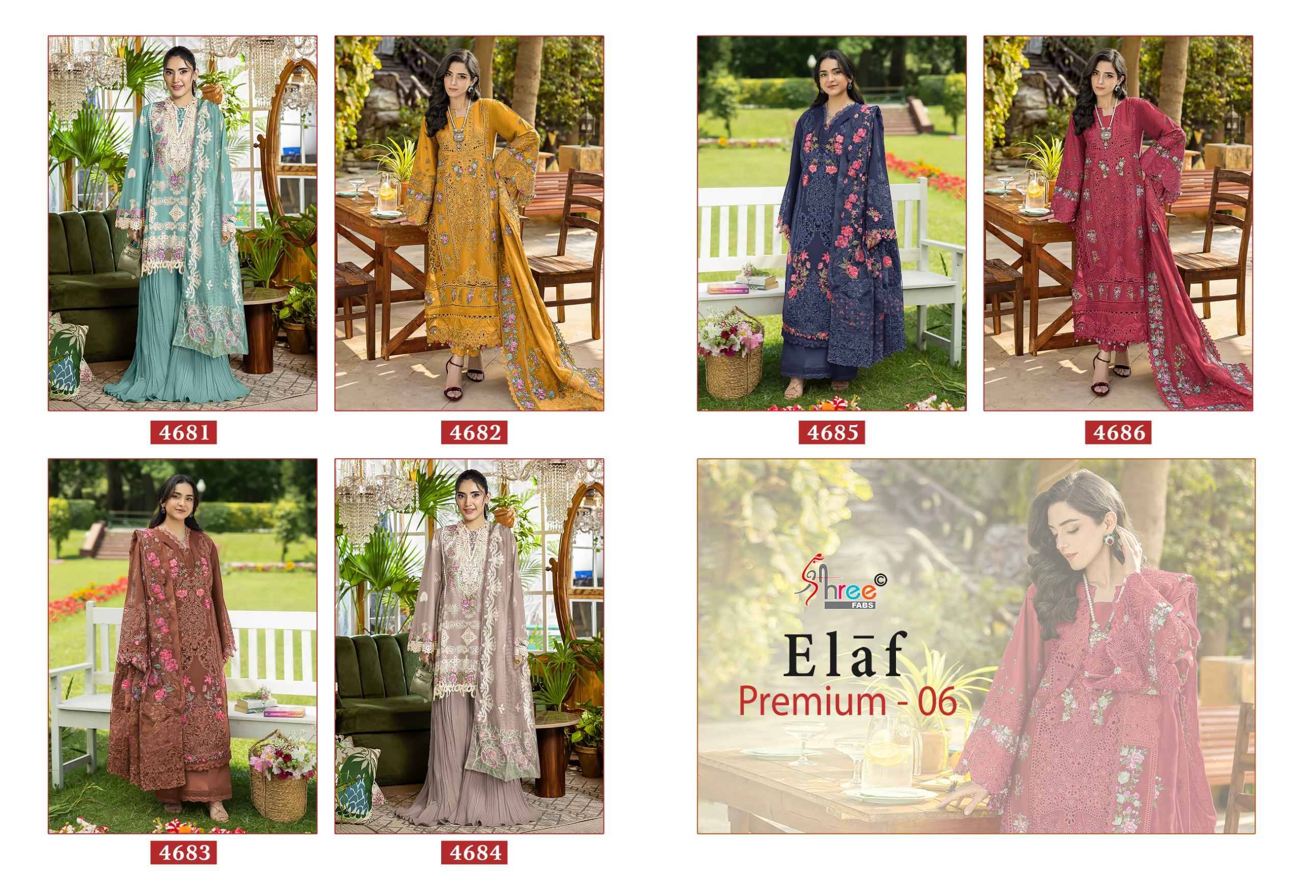 Shree Fabs Elaf Premium Vol 6 Cotton Dress Material 6 pcs Catalog