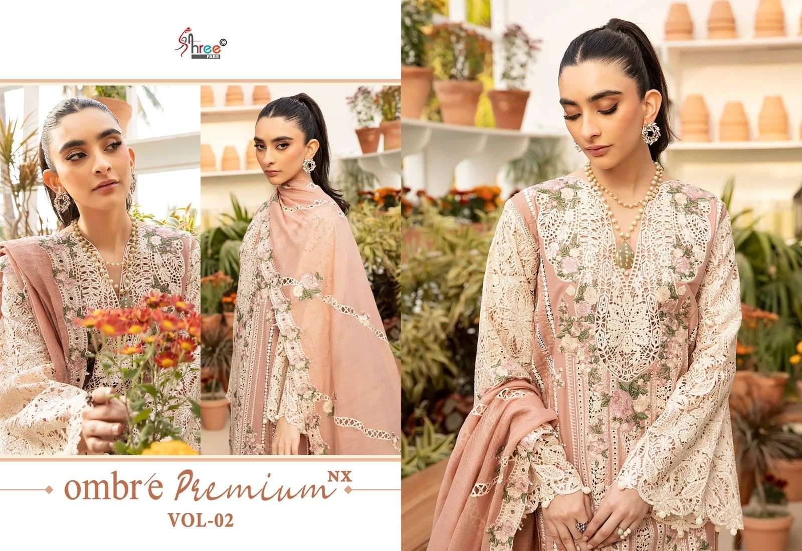 Shree Fabs Ombre Premium Vol 2 Nx Pure Cotton Pakistani Suits 5 Pcs Catalog