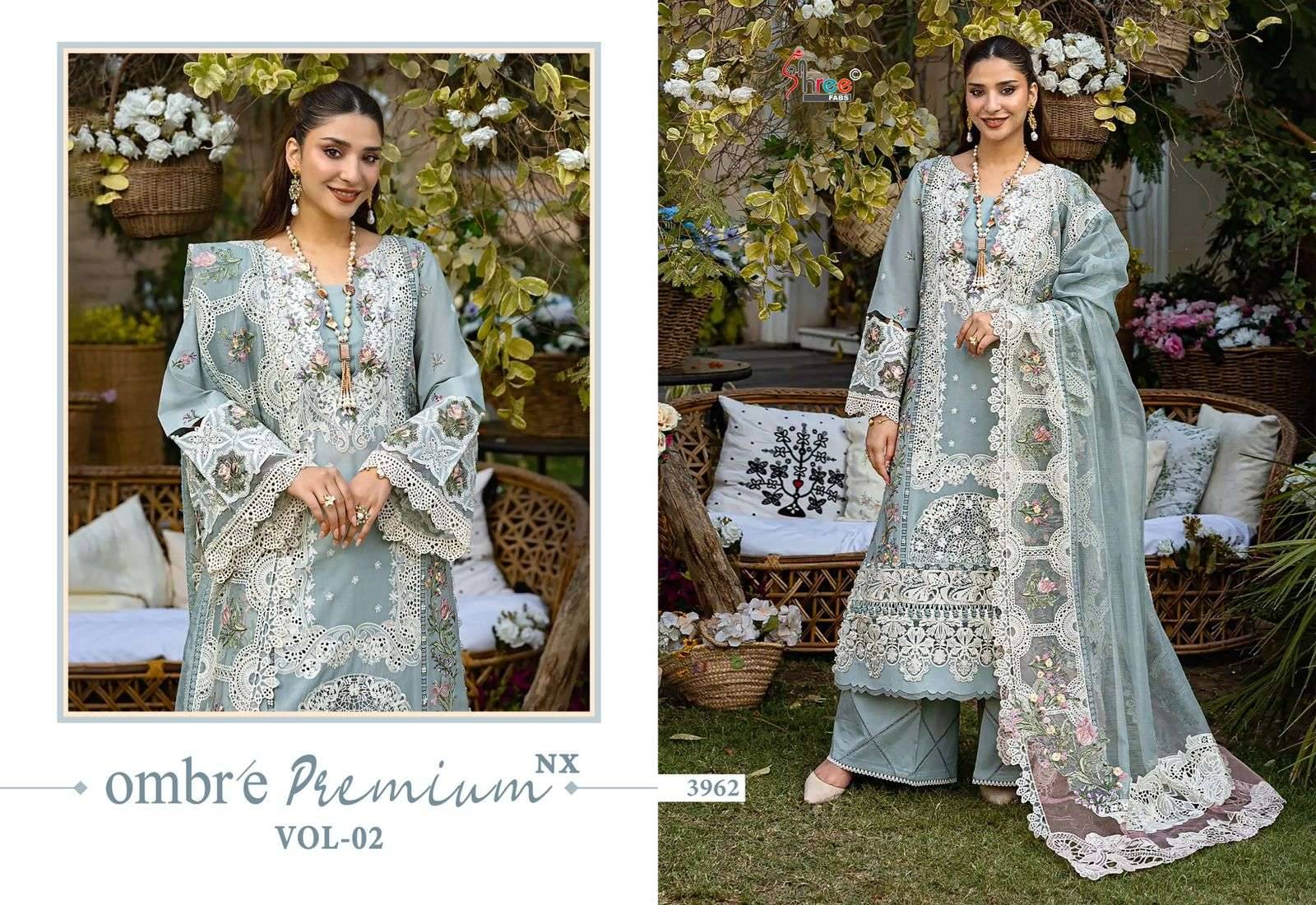 Shree Fabs Ombre Premium Vol 2 Nx Pure Cotton Pakistani Suits 5 Pcs Catalog