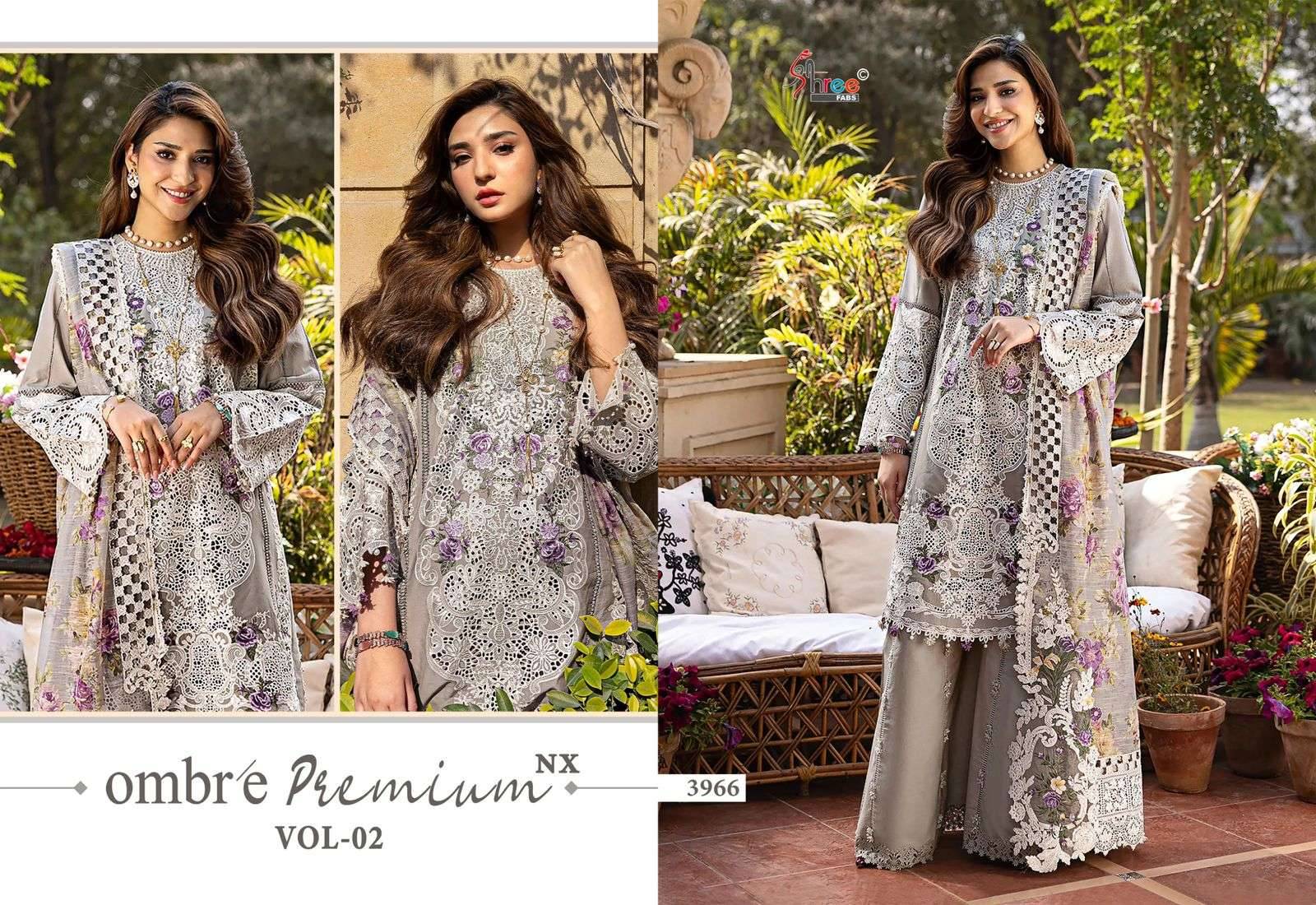Shree Fabs Ombre Premium Vol 2 Nx Pure Cotton Pakistani Suits 5 Pcs Catalog