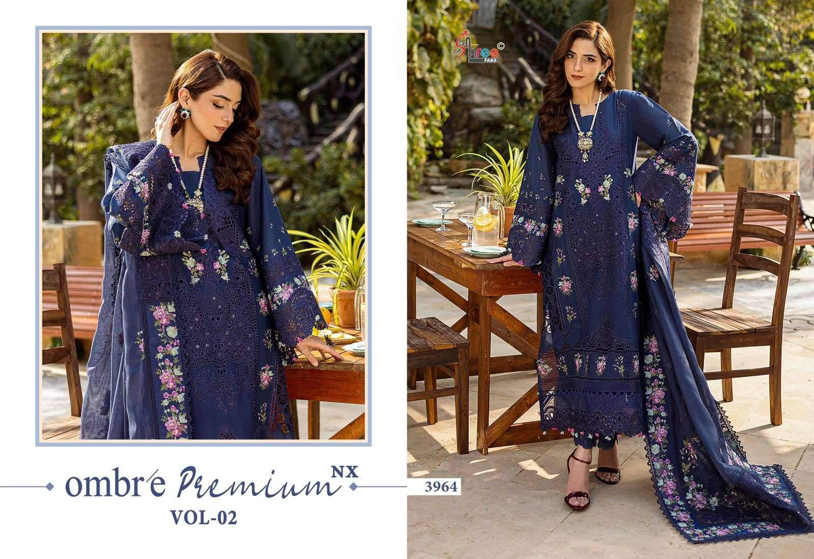 Shree Fabs Ombre Premium Vol 2 Nx Pure Cotton Pakistani Suits 5 Pcs Catalog