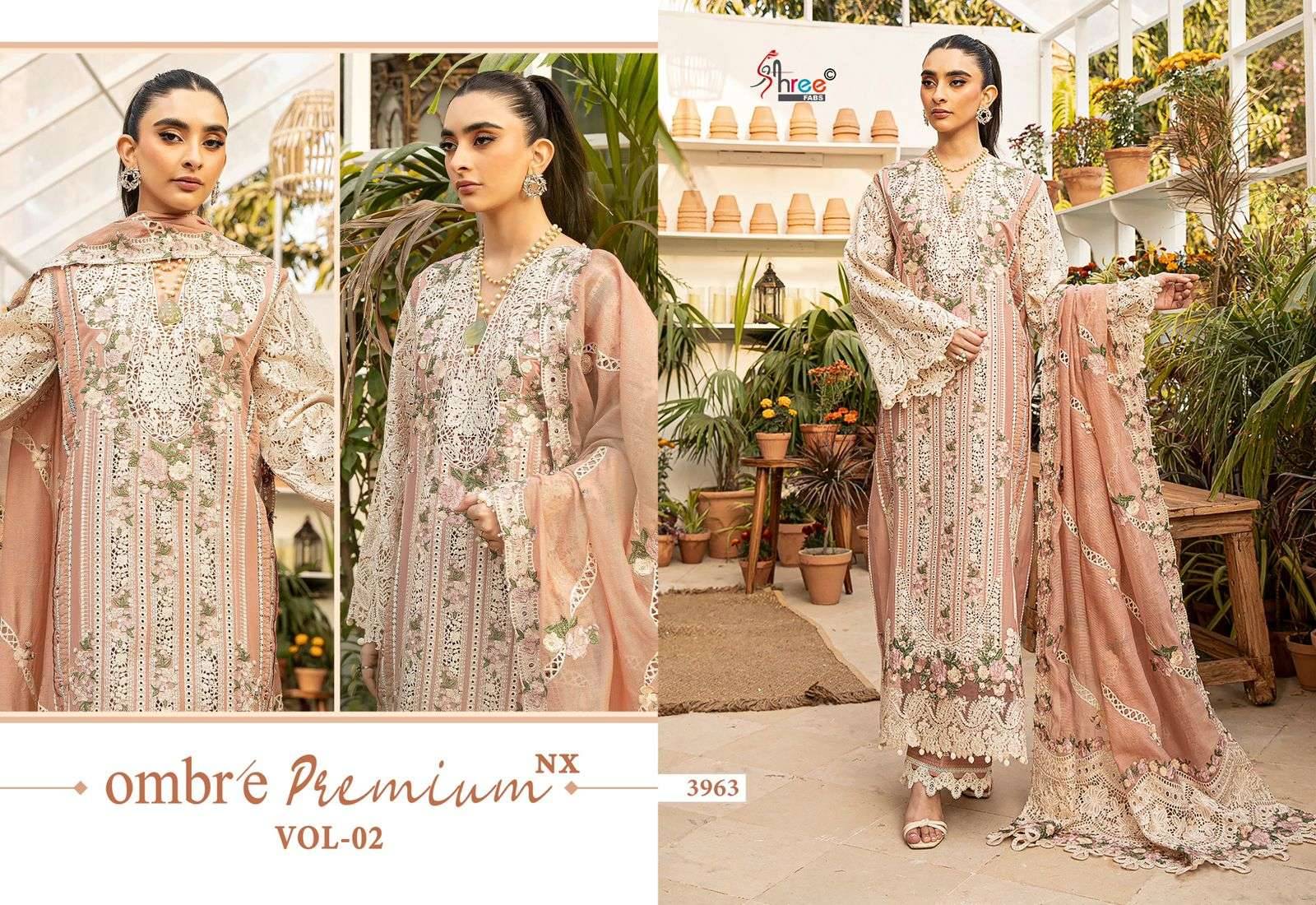 Shree Fabs Ombre Premium Vol 2 Nx Pure Cotton Pakistani Suits 5 Pcs Catalog