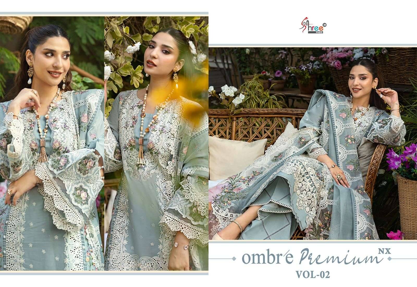 Shree Fabs Ombre Premium Vol 2 Nx Pure Cotton Pakistani Suits 5 Pcs Catalog