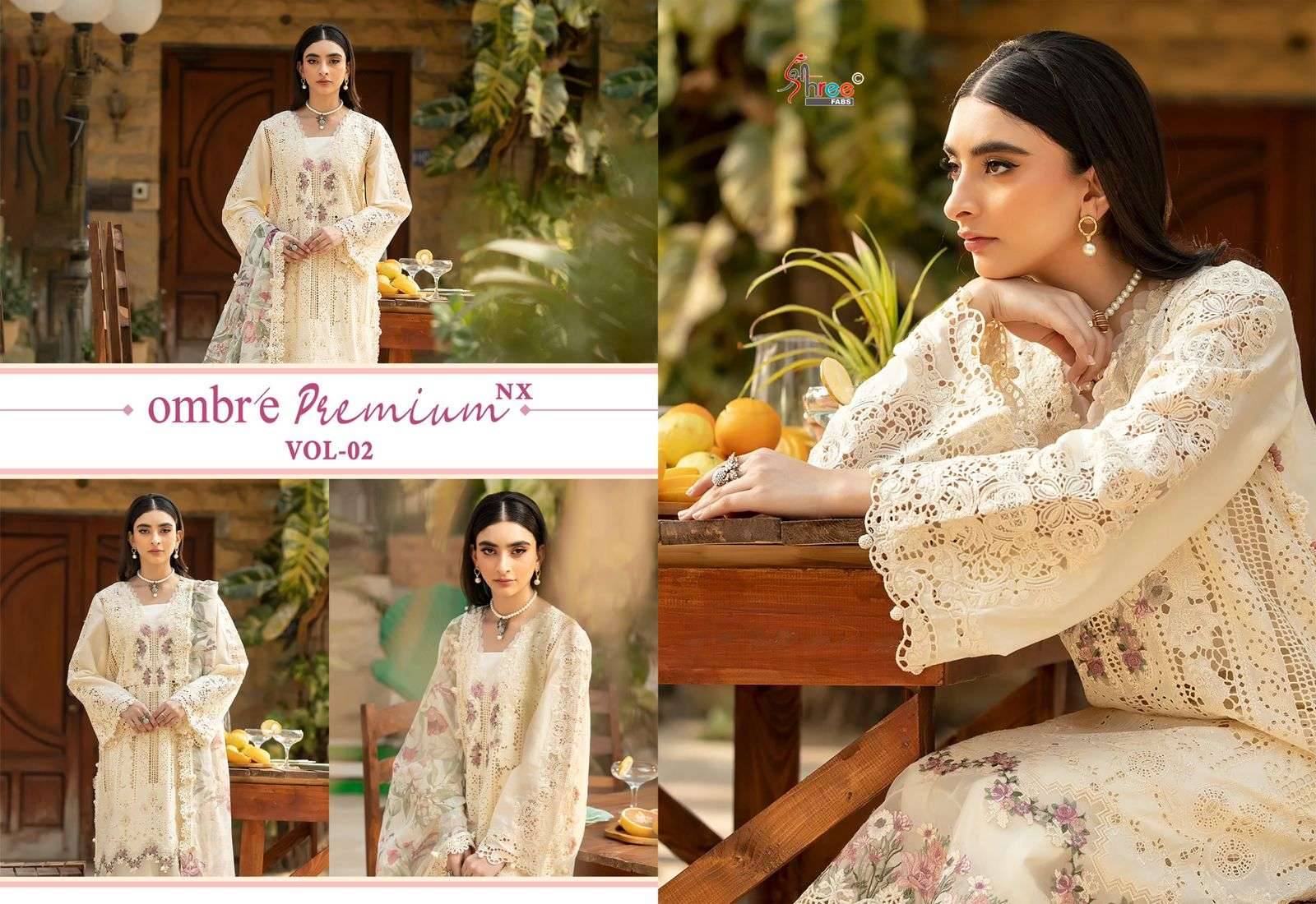 Shree Fabs Ombre Premium Vol 2 Nx Pure Cotton Pakistani Suits 5 Pcs Catalog