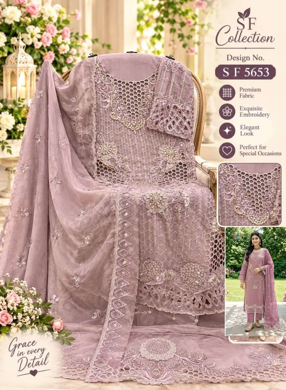 Shree Fabs Sf 5653 Abcd Party Wear Style Pakistani Salwar Kameez _ Surat Wholesale Market 4 Pcs Catalog 