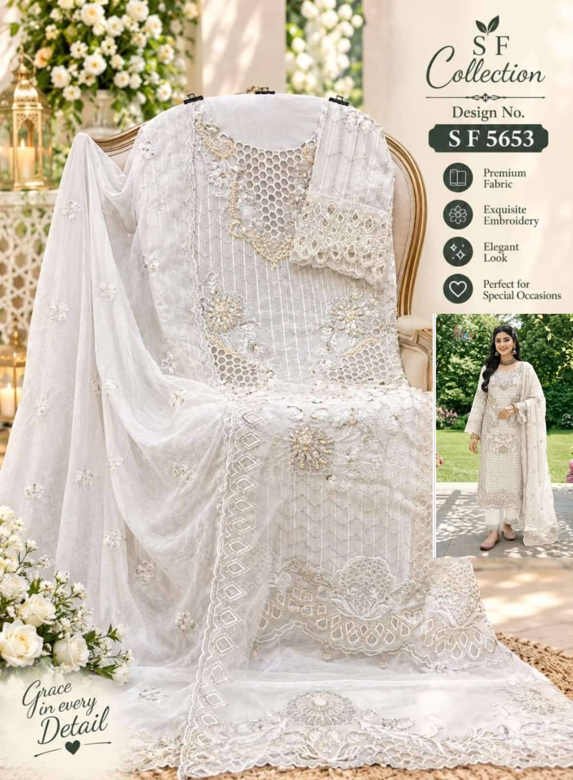Shree Fabs Sf 5653 Abcd Party Wear Style Pakistani Salwar Kameez _ Surat Wholesale Market 4 Pcs Catalog 