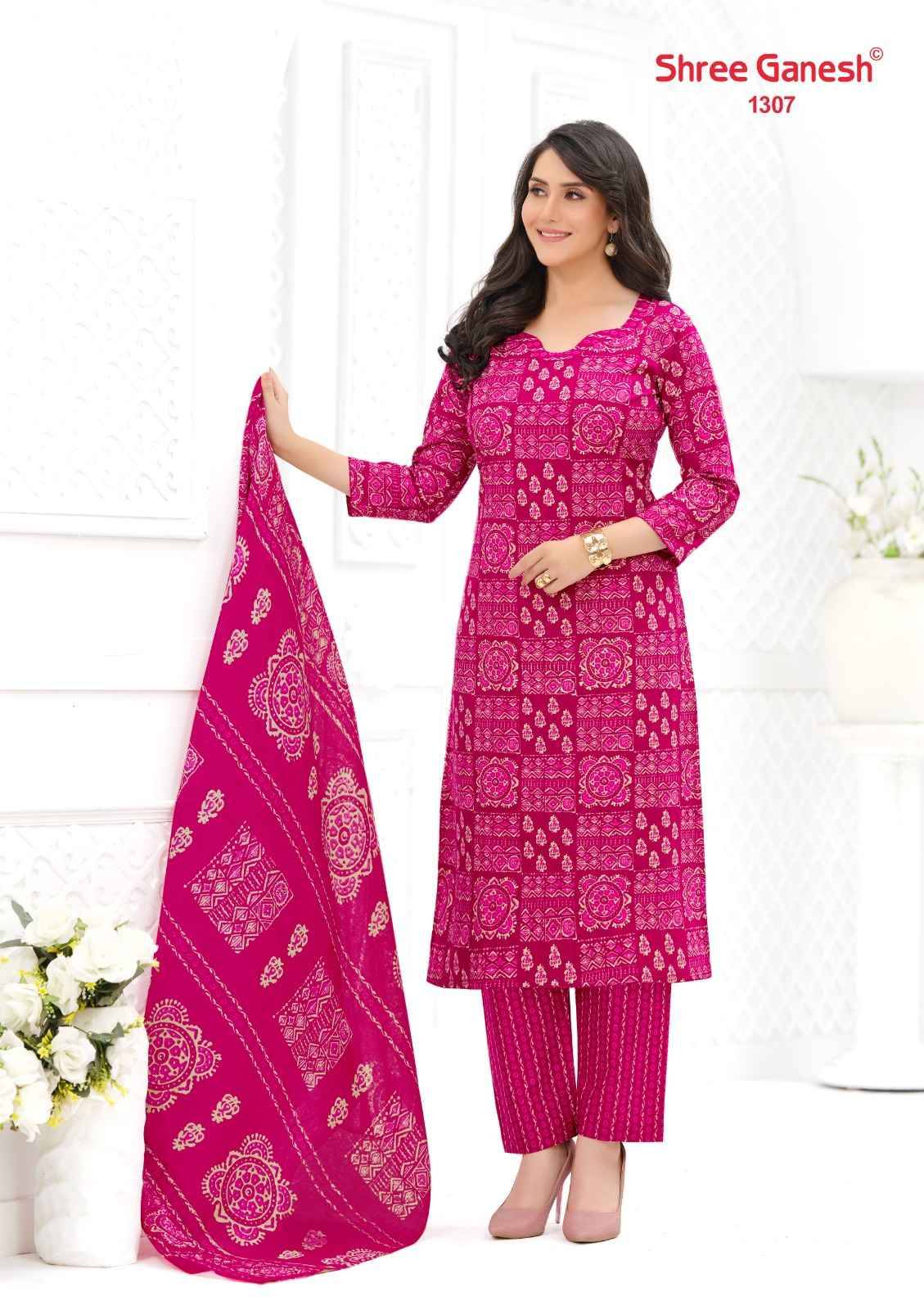 Shree Ganesh Ajrak Vol 3 Readymade Cotton Suits 12 pcs Catalog | Wholesale Surat Market
