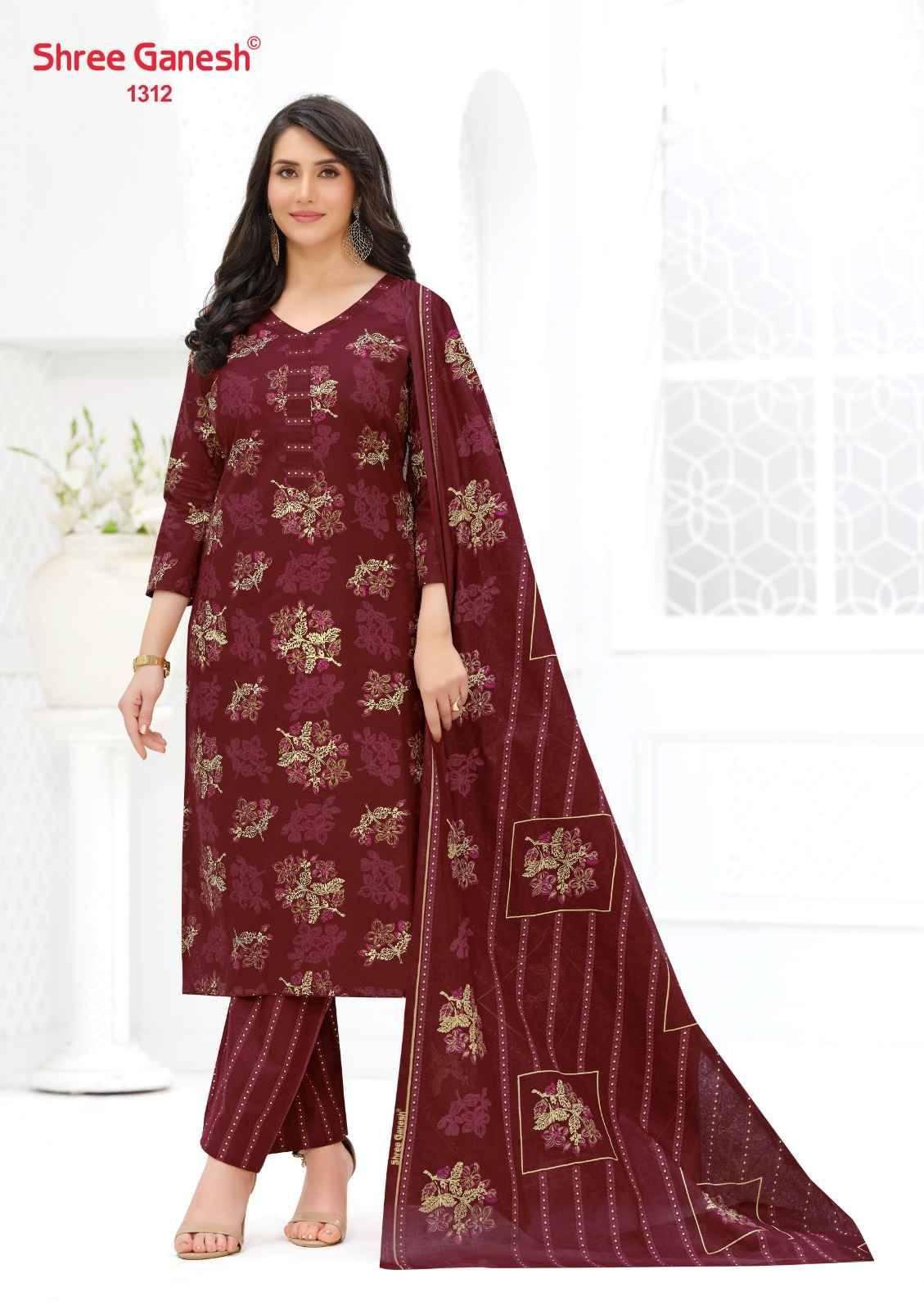 Shree Ganesh Ajrak Vol 3 Readymade Cotton Suits 12 pcs Catalog | Wholesale Surat Market