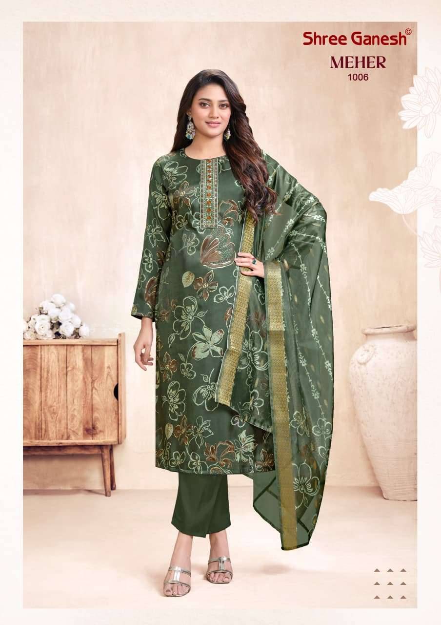 Shree Ganesh Meher Vol 1 Readymade Suits New Catalog 10 Pcs Catalog