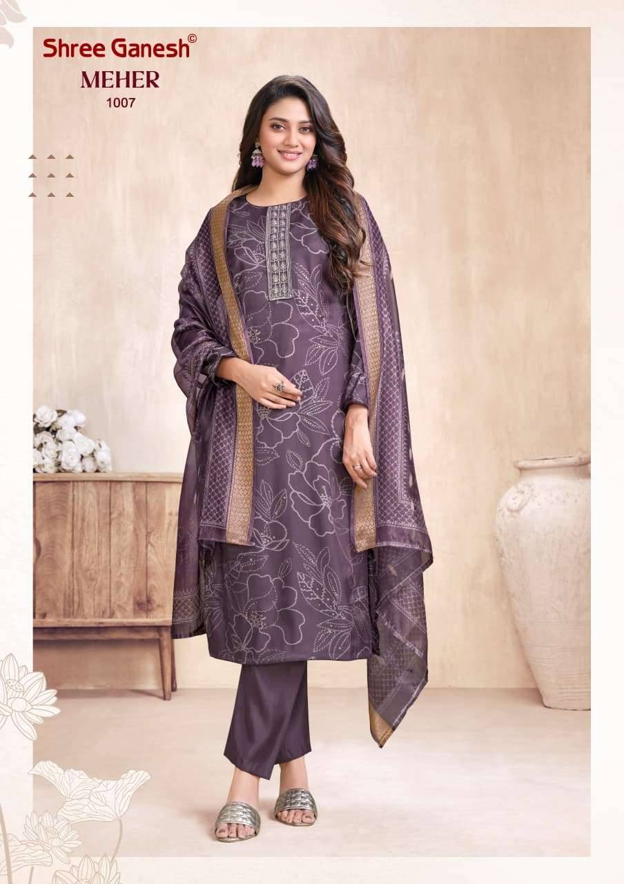 Shree Ganesh Meher Vol 1 Readymade Suits New Catalog 10 Pcs Catalog