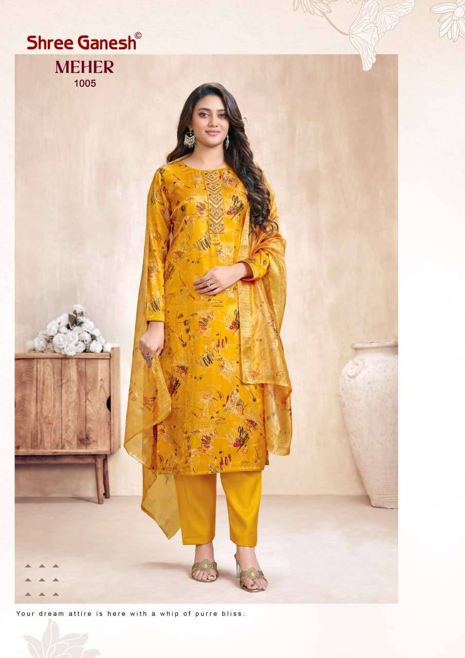 Shree Ganesh Meher Vol 1 Readymade Suits New Catalog 10 Pcs Catalog