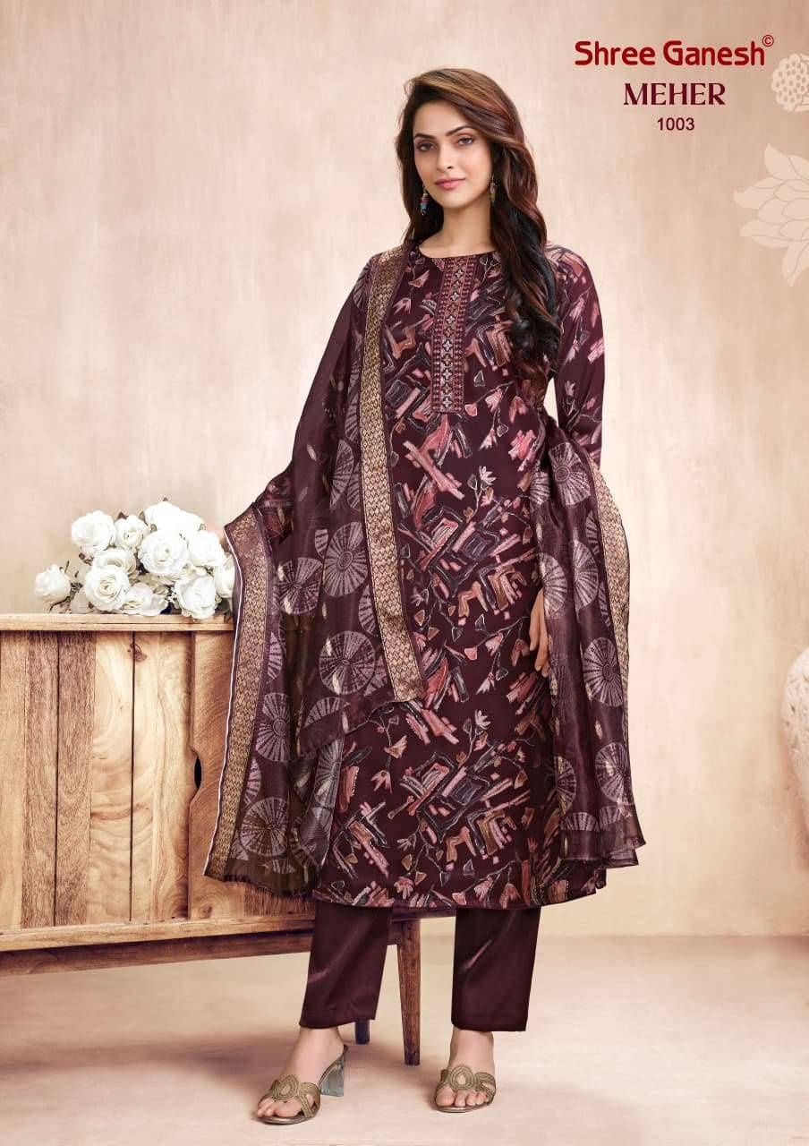 Shree Ganesh Meher Vol 1 Readymade Suits New Catalog 10 Pcs Catalog