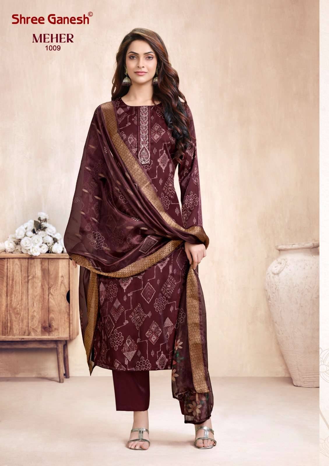 Shree Ganesh Meher Vol 1 Readymade Suits New Catalog 10 Pcs Catalog