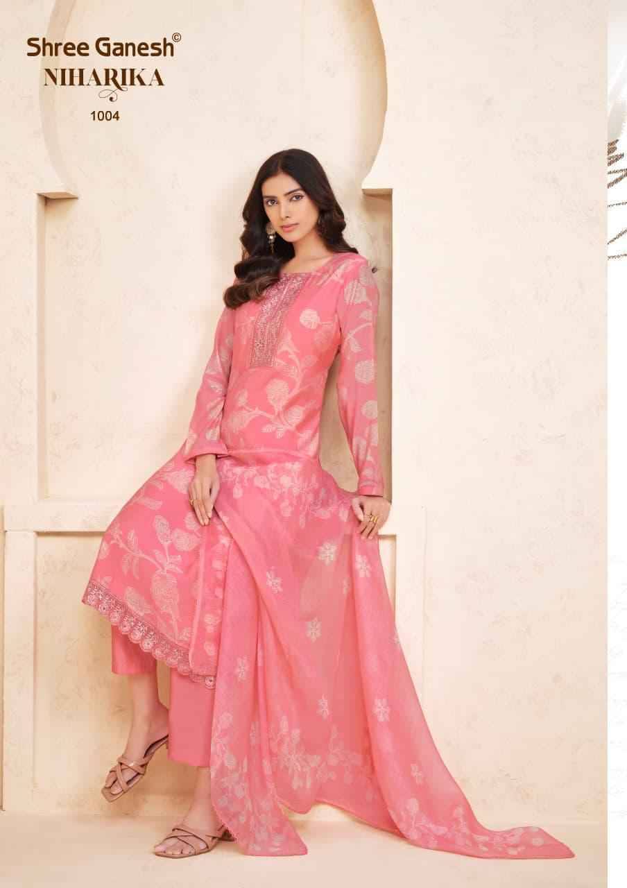 Shree Ganesh Niharika Vol 1 Mal Chanderi Readymade Suits 10 pcs catalog