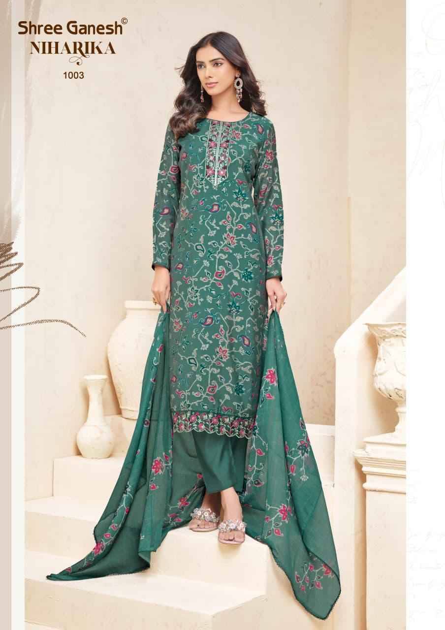 Shree Ganesh Niharika Vol 1 Mal Chanderi Readymade Suits 10 pcs catalog