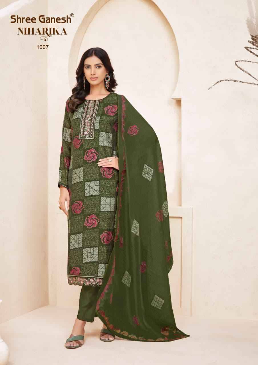 Shree Ganesh Niharika Vol 1 Mal Chanderi Readymade Suits 10 pcs catalog
