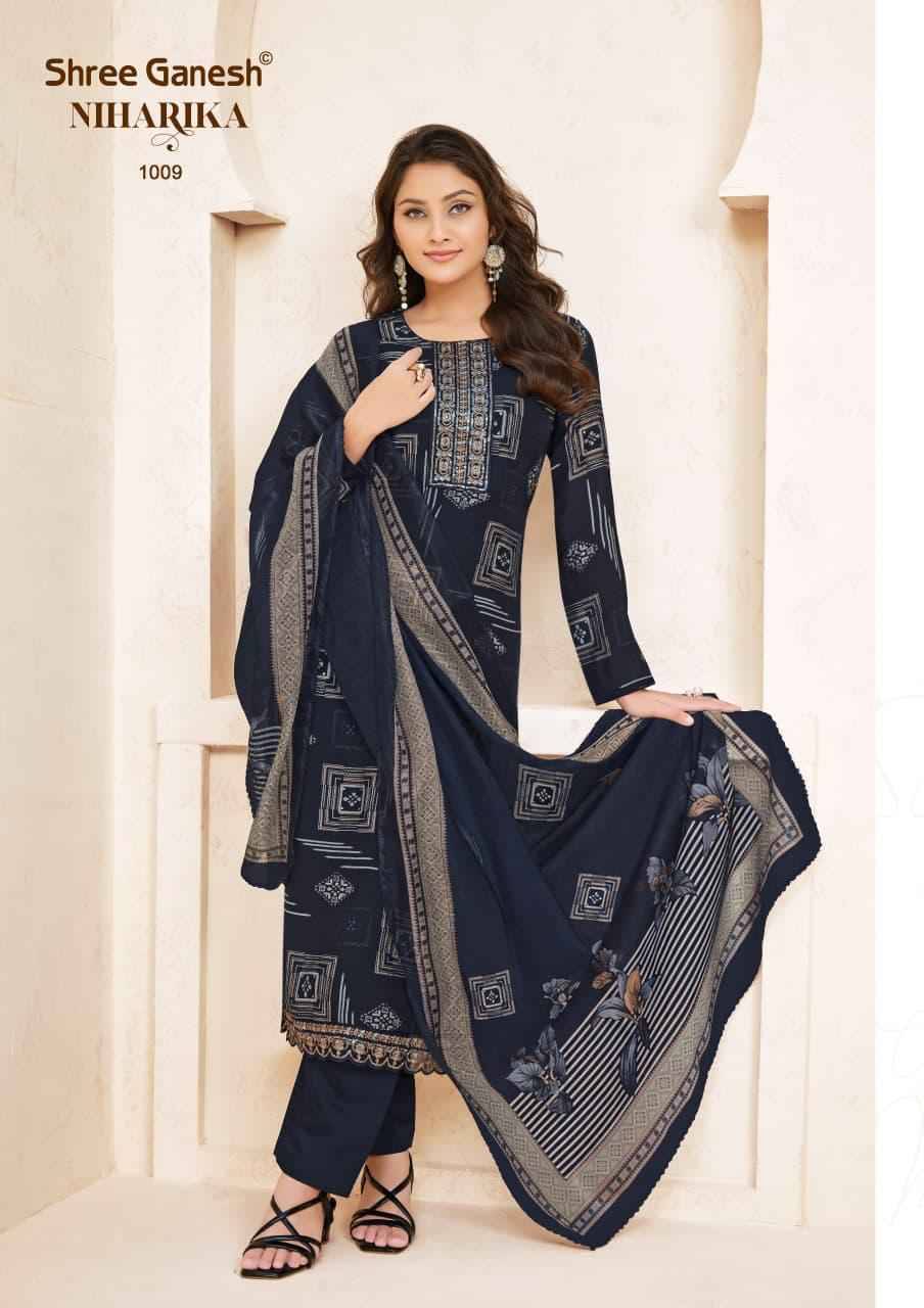 Shree Ganesh Niharika Vol 1 Mal Chanderi Readymade Suits 10 pcs catalog