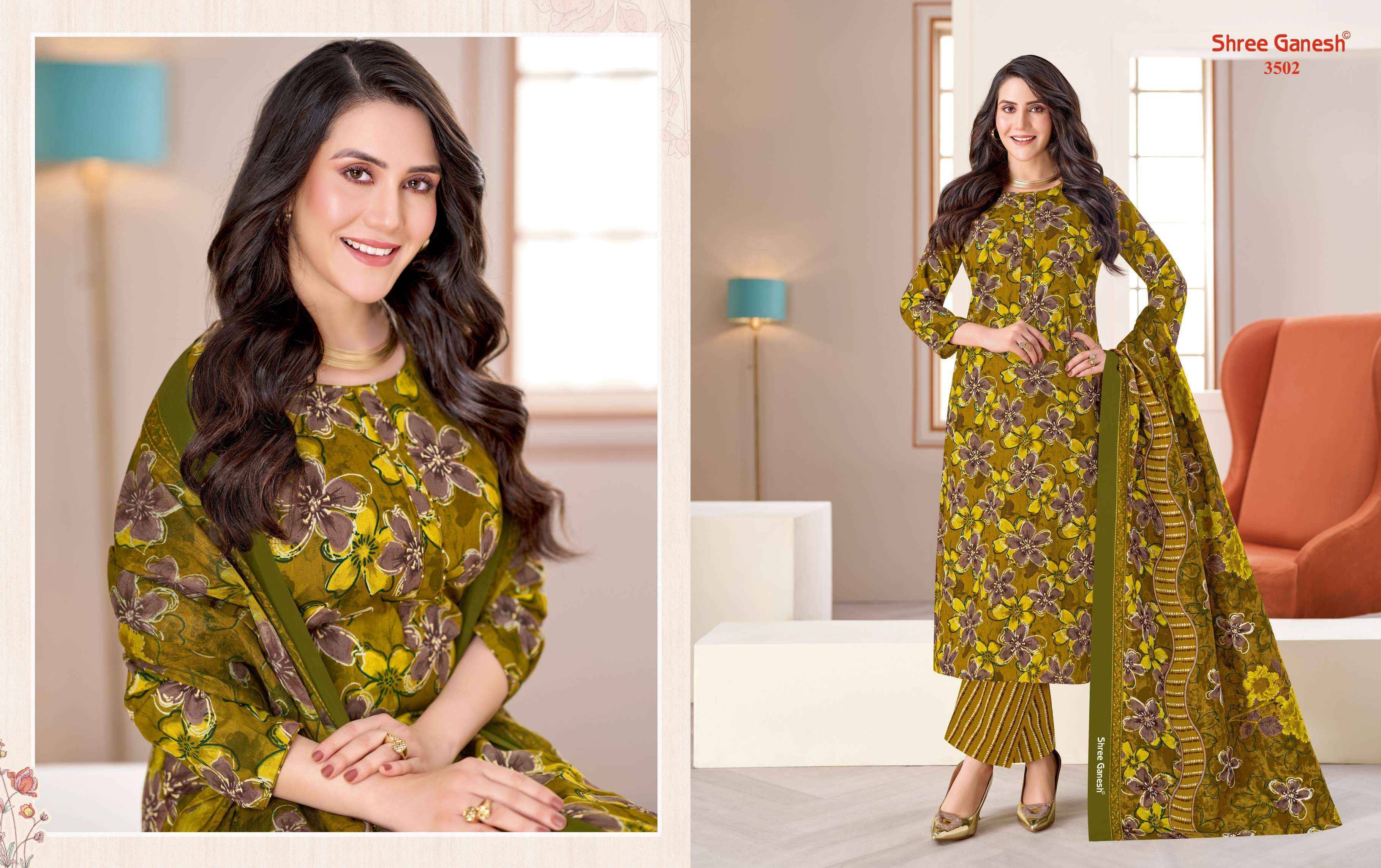 Shree Ganesh Samaiyra Vol 25 Cotton Dress Material 18 pcs catalog
