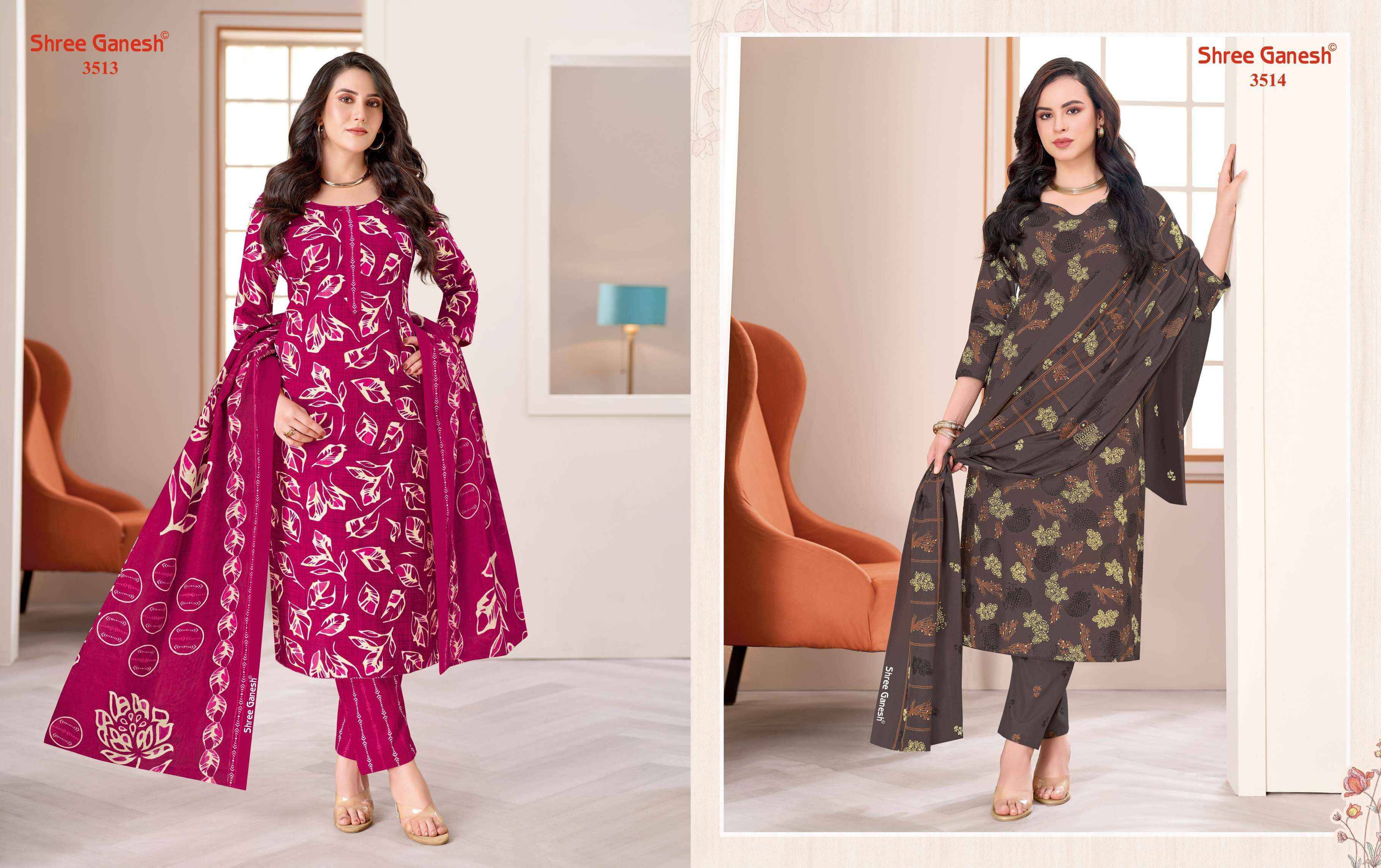 Shree Ganesh Samaiyra Vol 25 Cotton Dress Material 18 pcs catalog