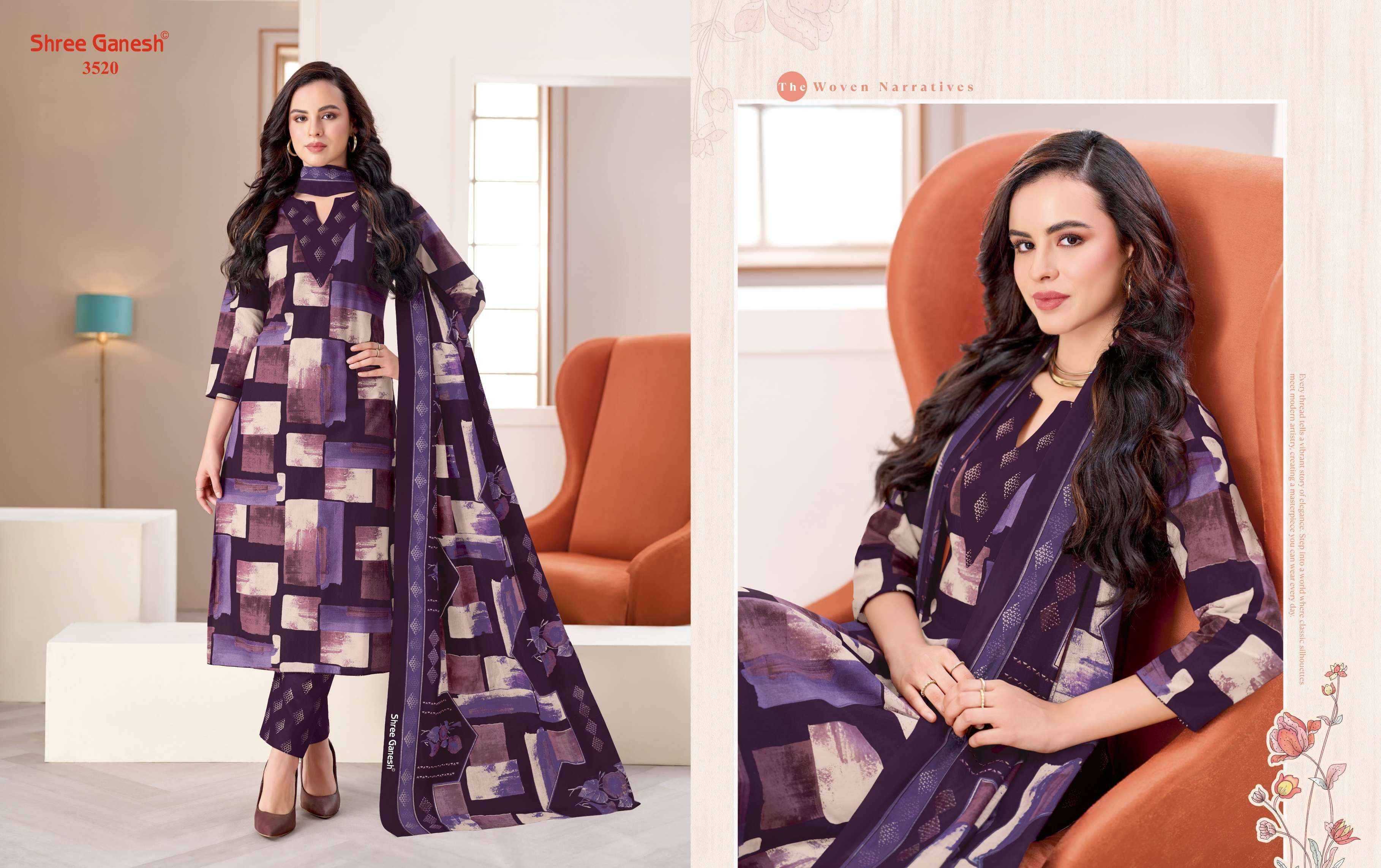 Shree Ganesh Samaiyra Vol 25 Cotton Dress Material 18 pcs catalog