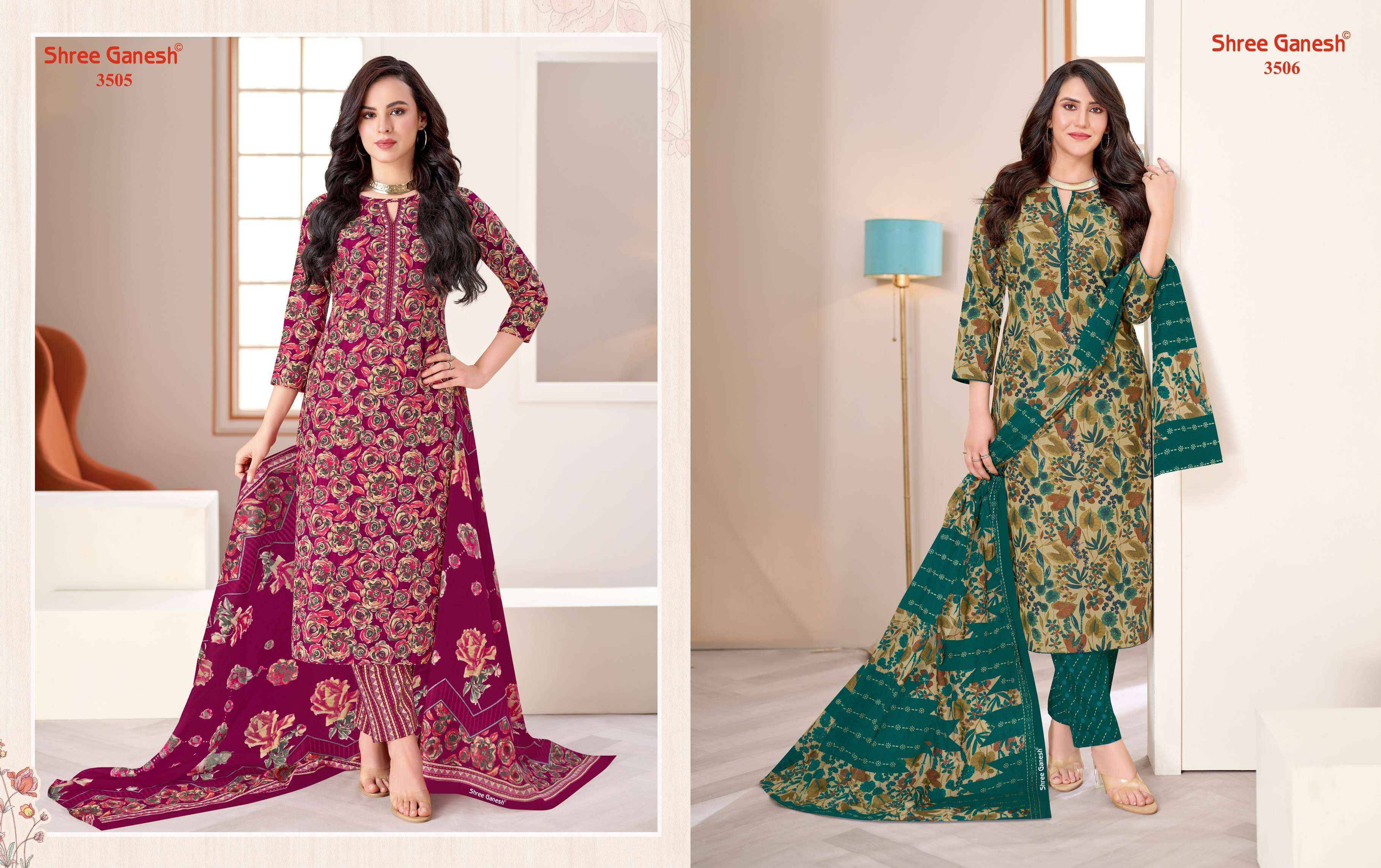 Shree Ganesh Samaiyra Vol 25 Cotton Dress Material 18 pcs catalog
