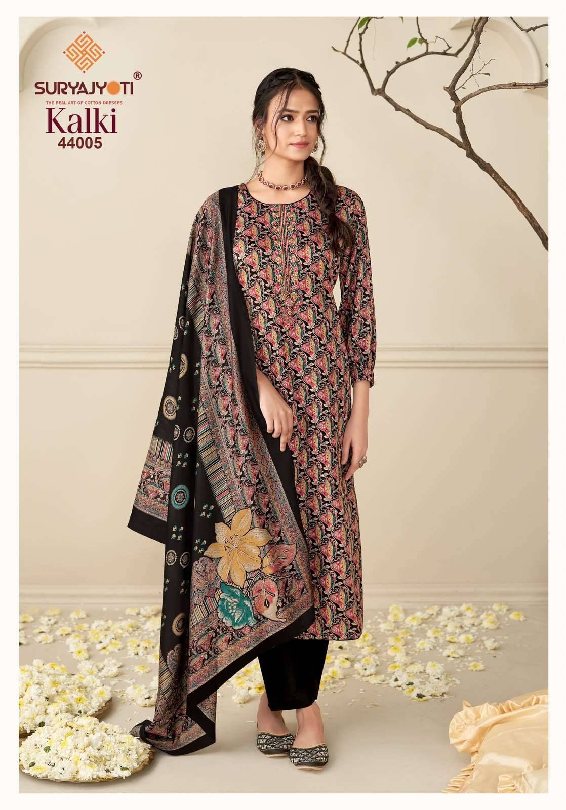 Suryajyoti Kalki Vol 44 Printed Jam Satin Dress Material 8 Pcs Catalog