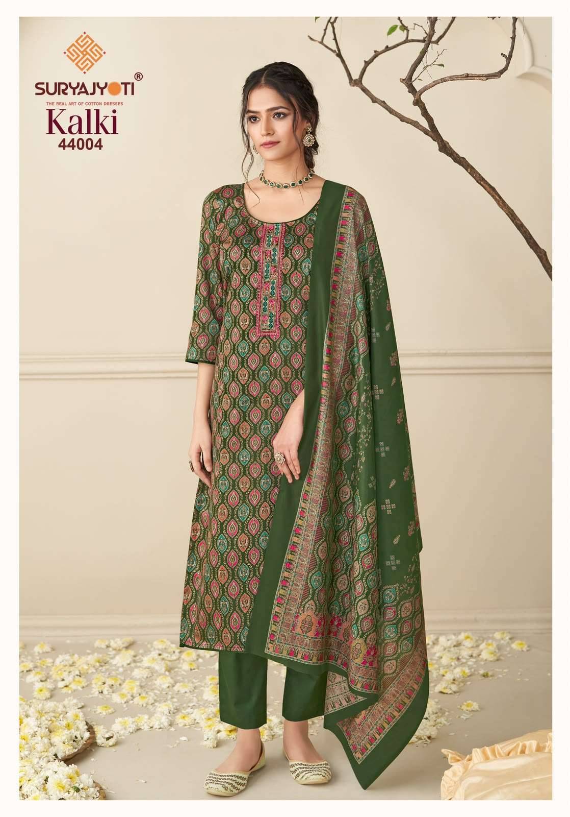 Suryajyoti Kalki Vol 44 Printed Jam Satin Dress Material 8 Pcs Catalog