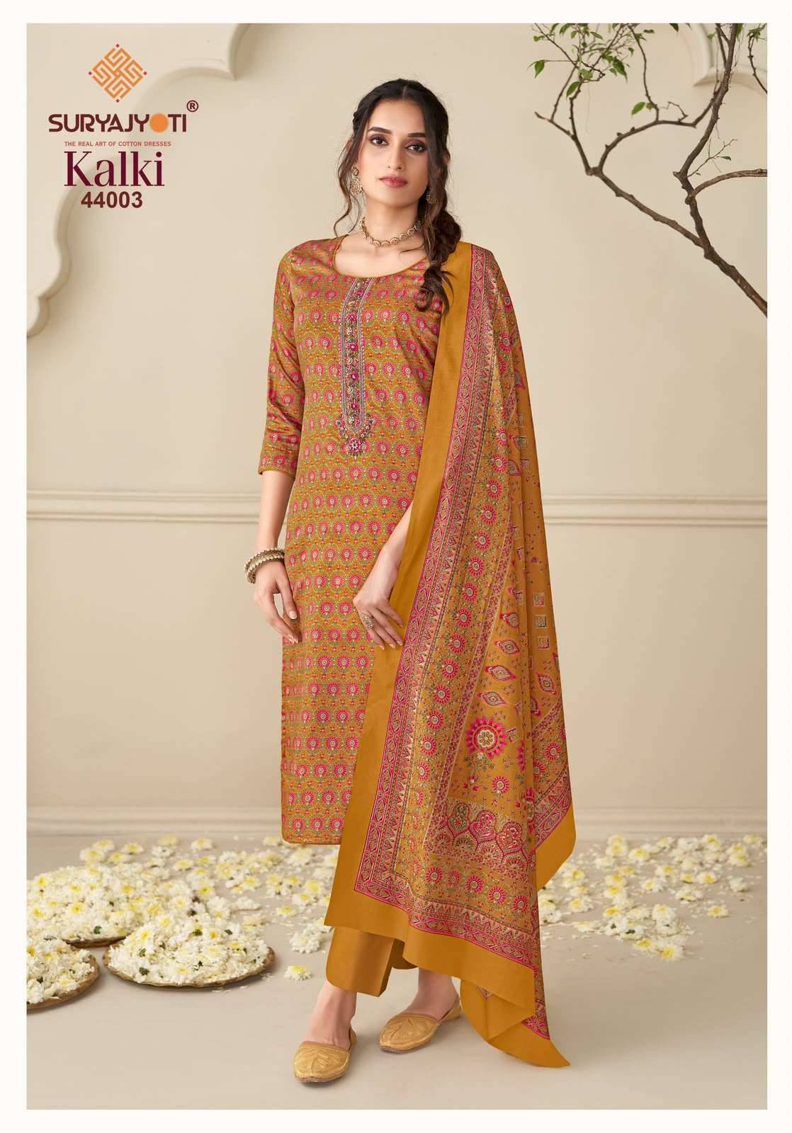 Suryajyoti Kalki Vol 44 Printed Jam Satin Dress Material 8 Pcs Catalog