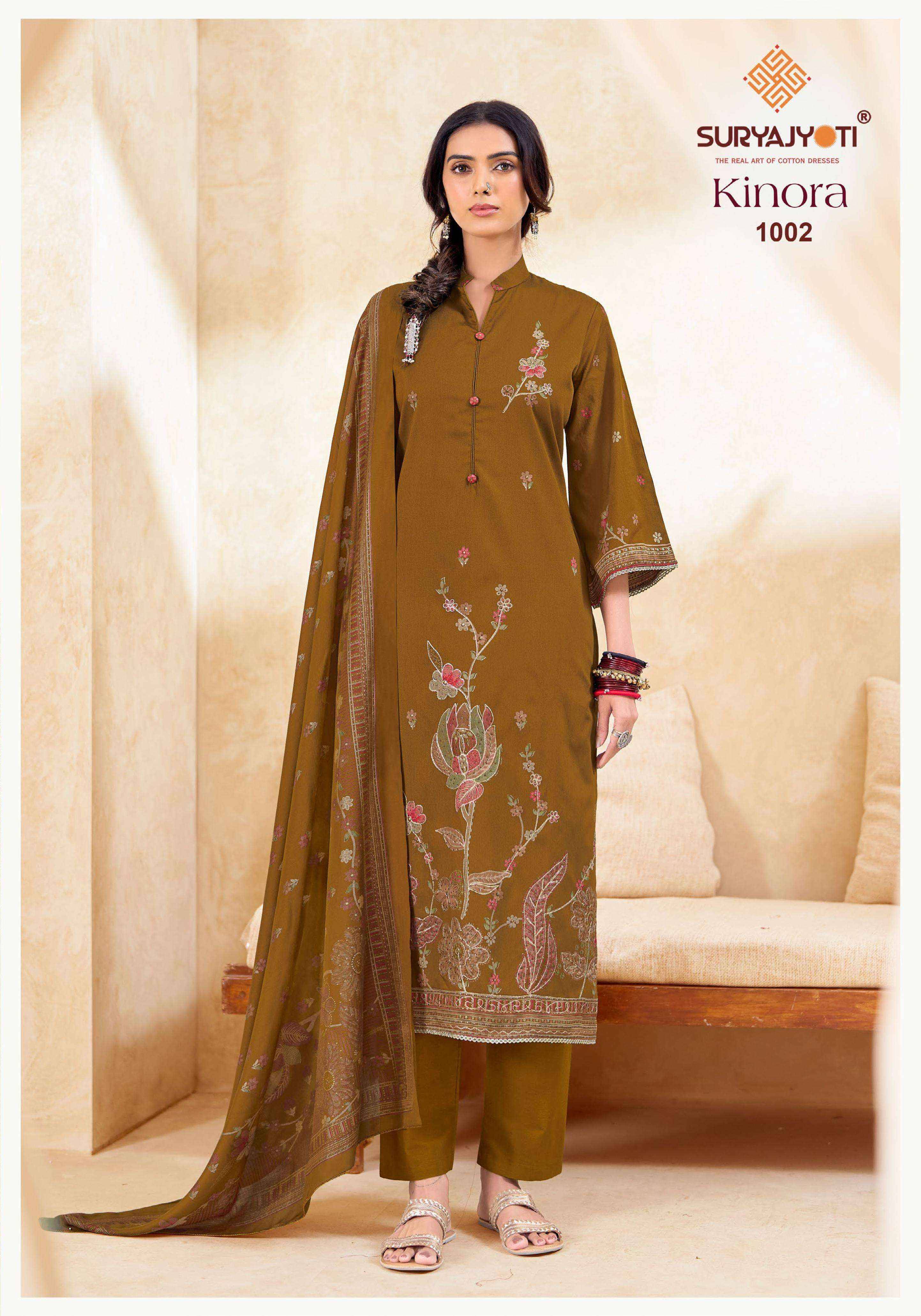 Suryajyoti Kinora Vol 1 Jam Satin Salwar Suit _ Surat Wholesalers 6 Pcs Catalog 