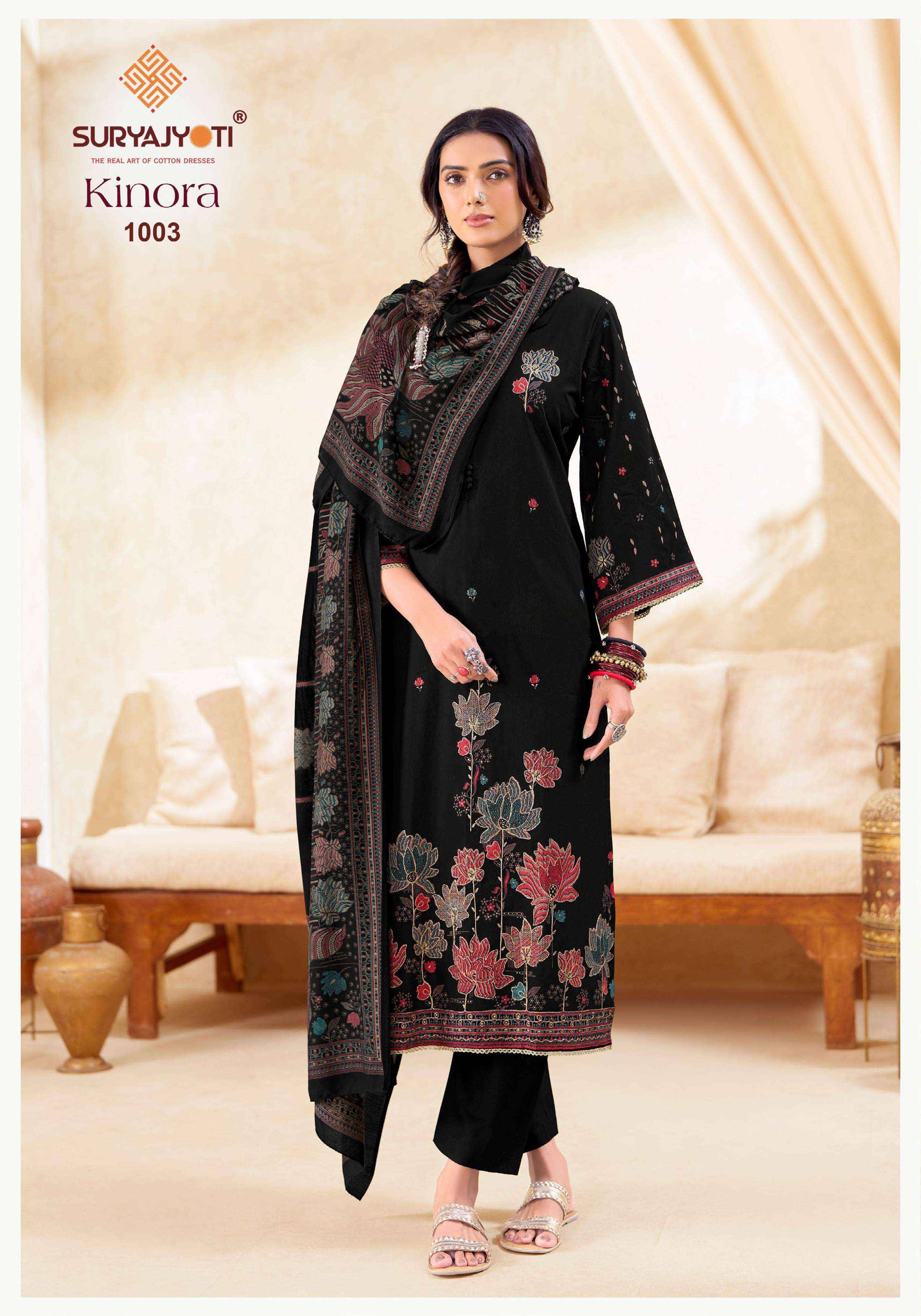 Suryajyoti Kinora Vol 1 Jam Satin Salwar Suit _ Surat Wholesalers 6 Pcs Catalog 