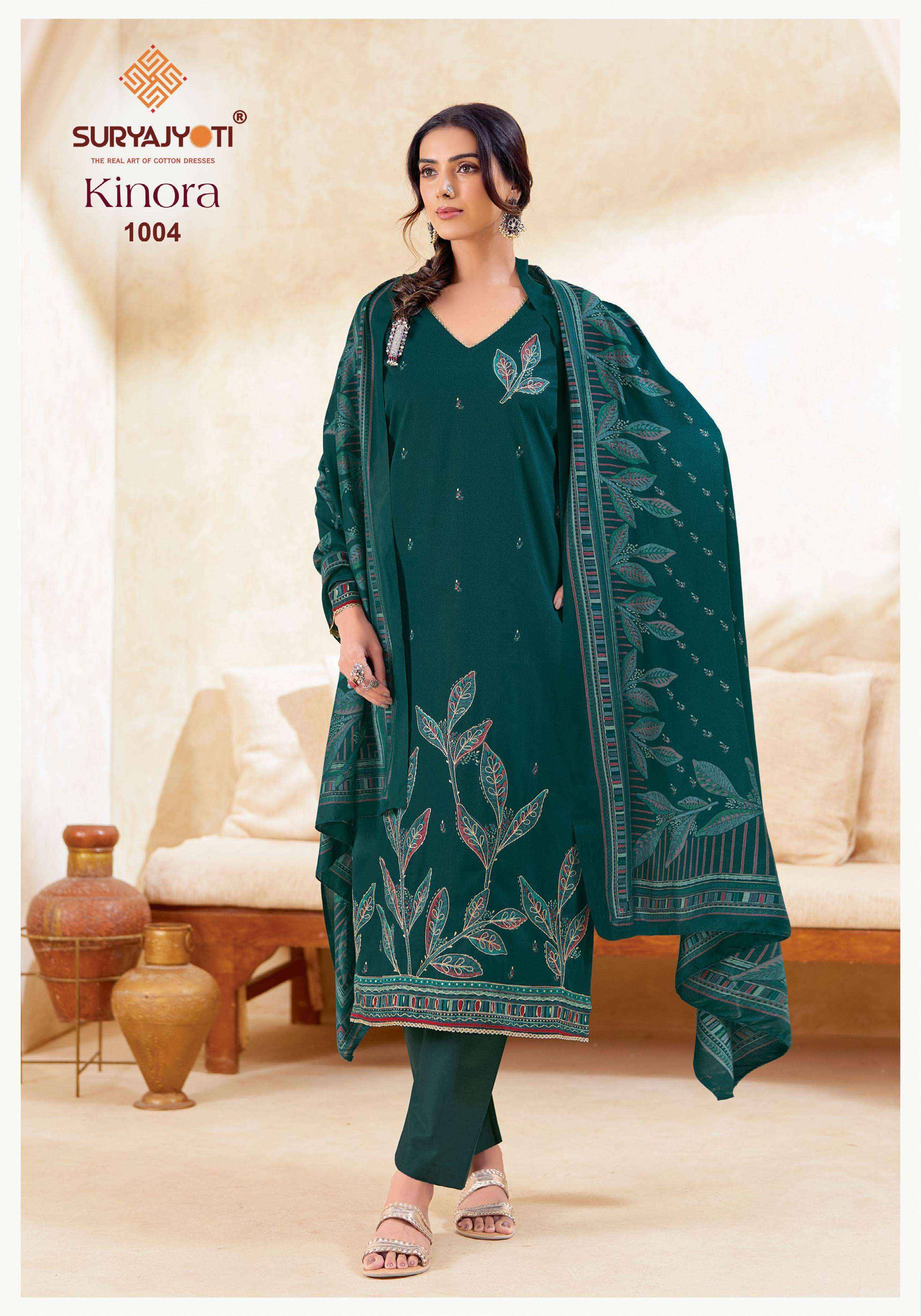 Suryajyoti Kinora Vol 1 Jam Satin Salwar Suit _ Surat Wholesalers 6 Pcs Catalog 