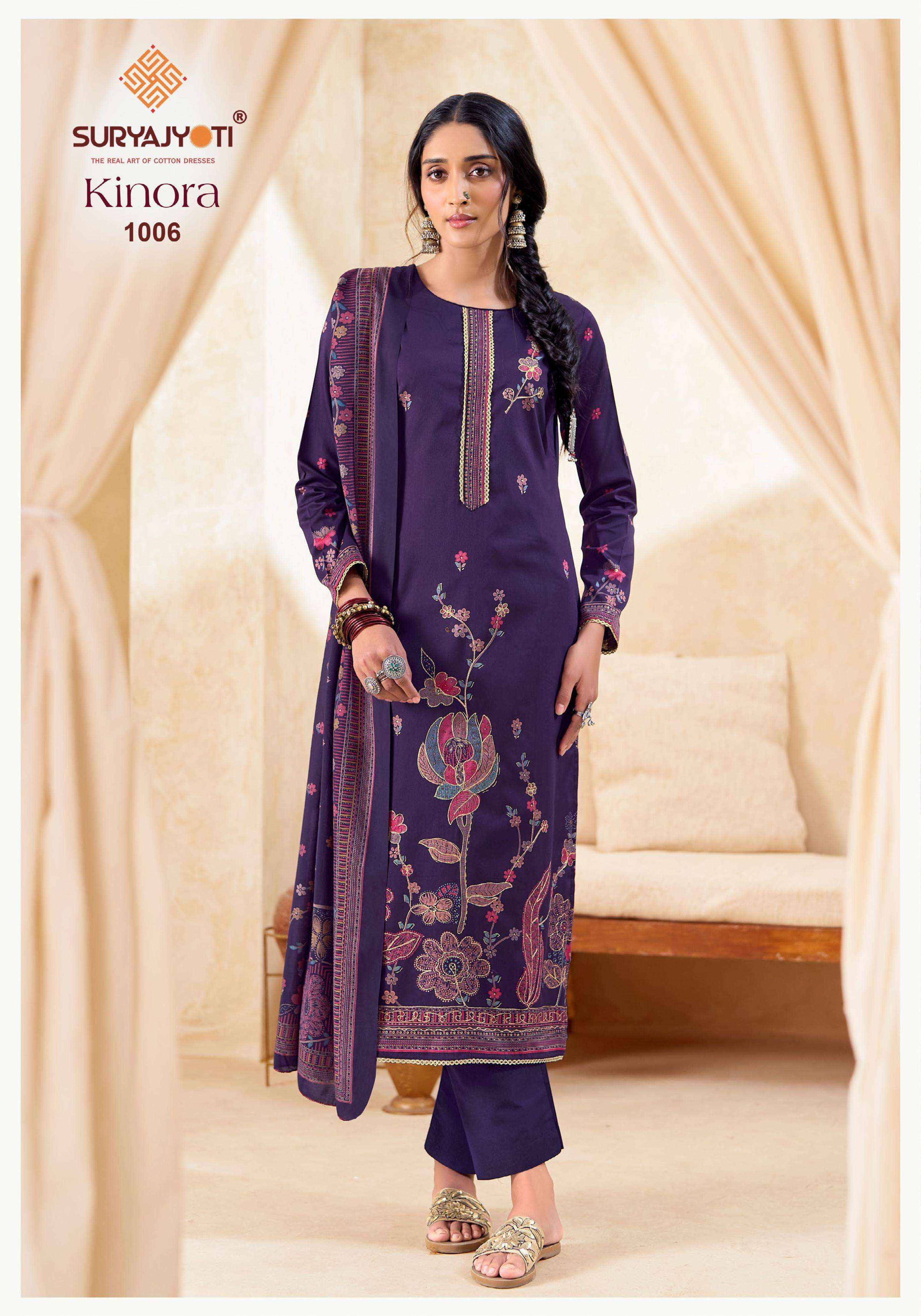 Suryajyoti Kinora Vol 1 Jam Satin Salwar Suit _ Surat Wholesalers 6 Pcs Catalog 