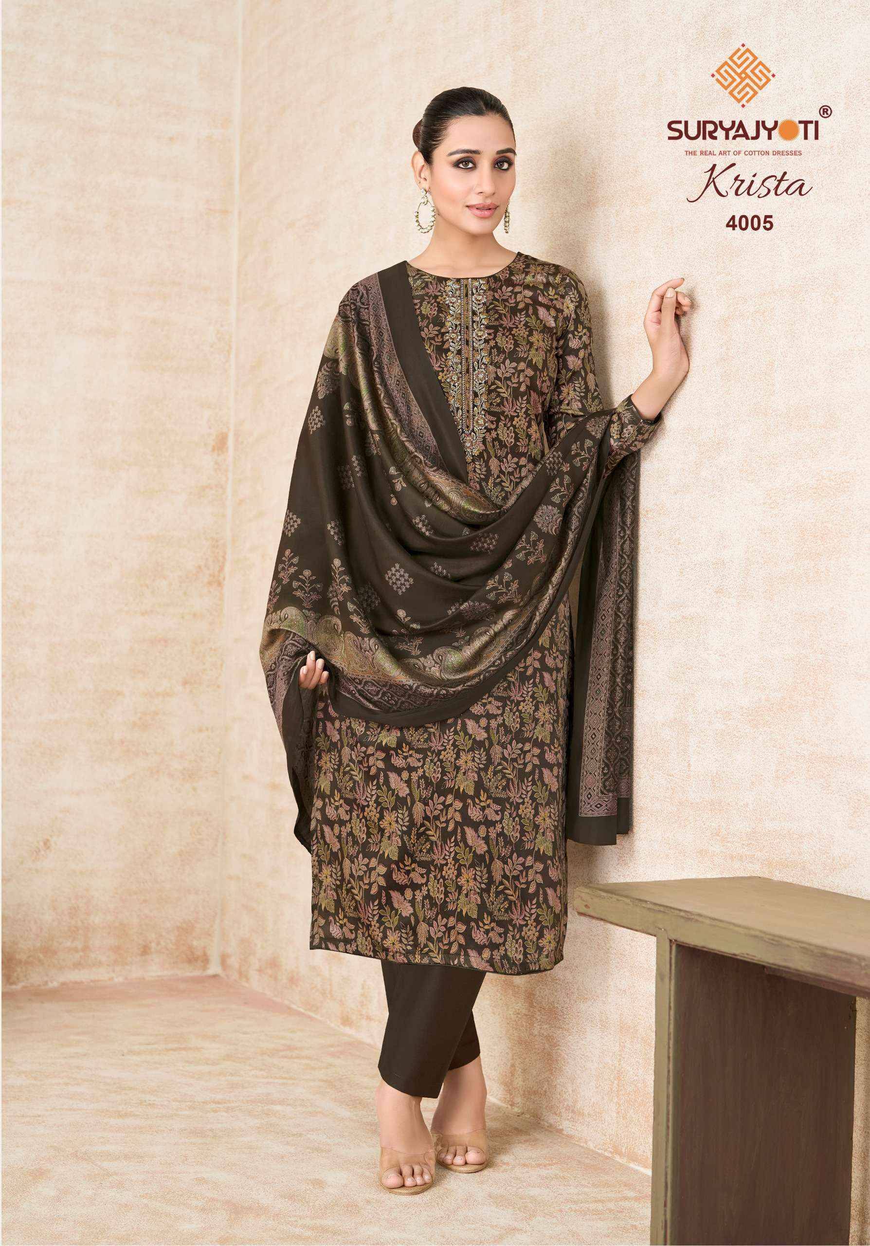Suryajyoti Krista Vol 4 Jam Satin Dress Material 6 pcs Catalog | Surat Wholesale Market