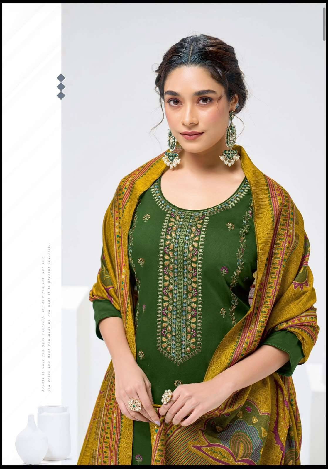 Suryajyoti Pinaka Vol 1 Heavy Zam Satin Dress Material 6 Pcs Catalog
