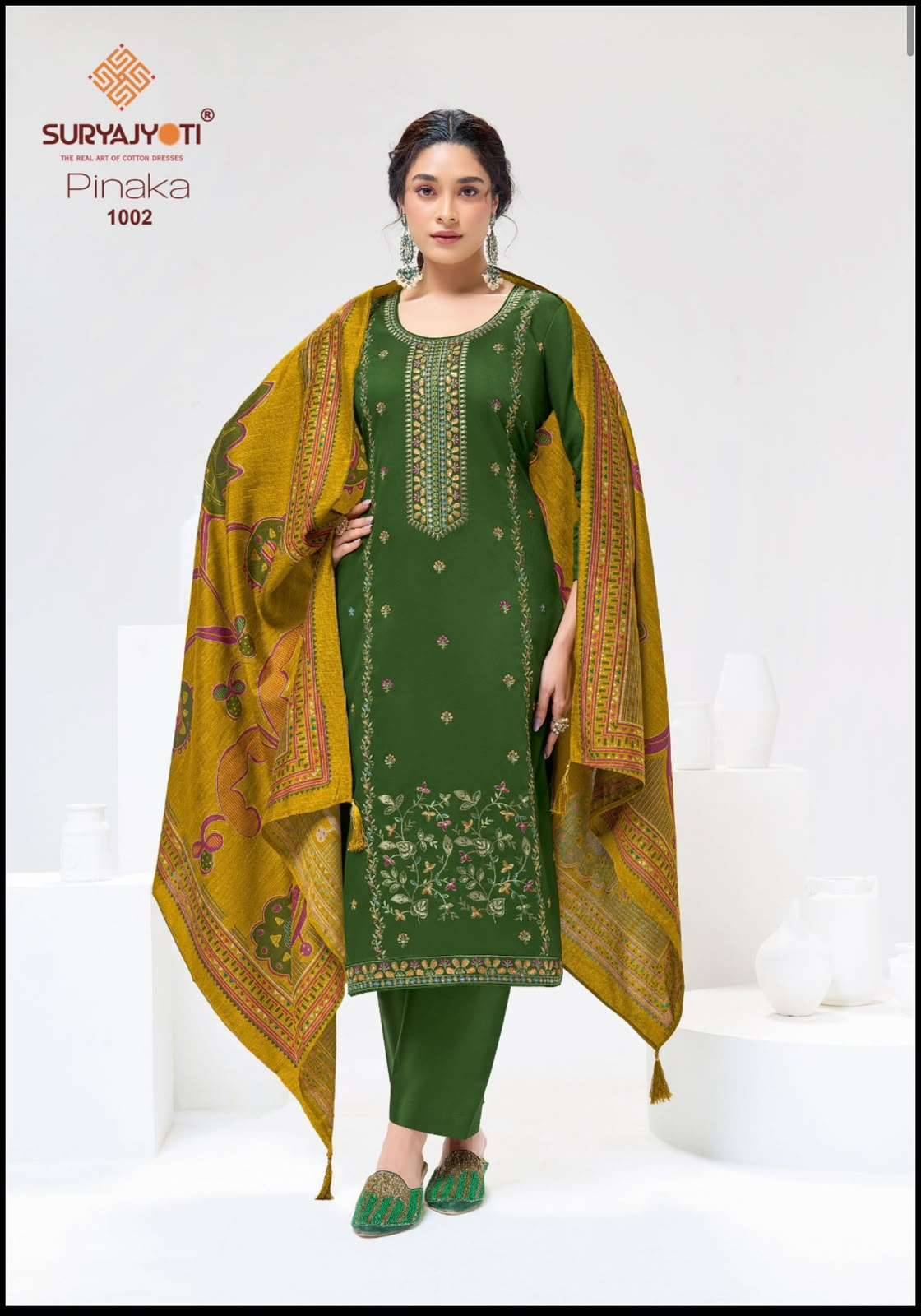Suryajyoti Pinaka Vol 1 Heavy Zam Satin Dress Material 6 Pcs Catalog